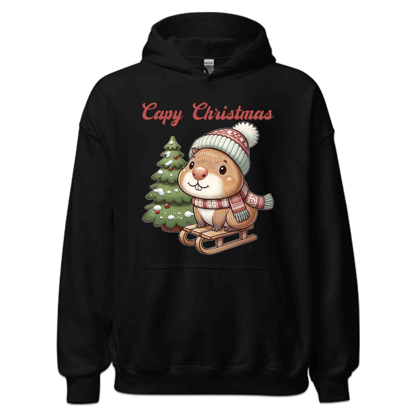 Capybara Christmas Sled Rodent Xmas | PRODUCT CODE: SLDECPYBRDNT