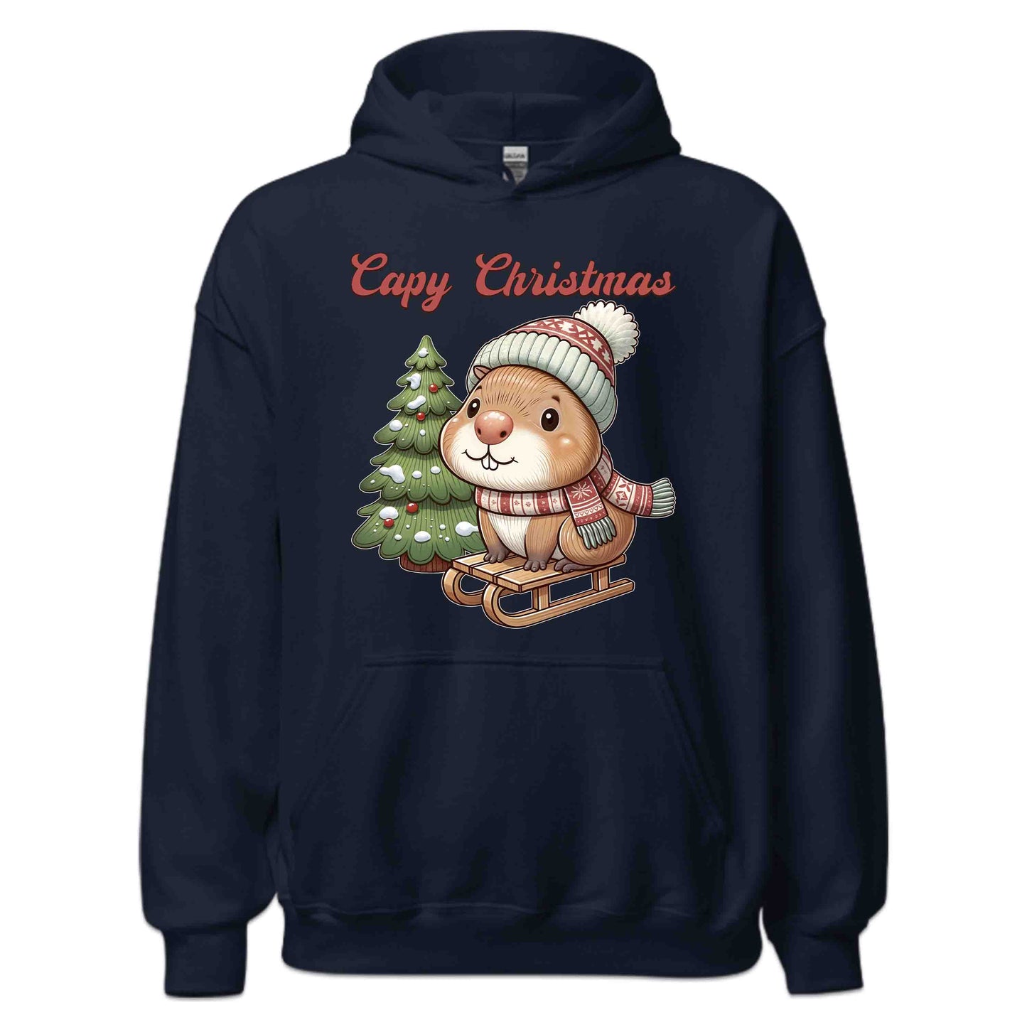 Capybara Christmas Sled Rodent Xmas | PRODUCT CODE: SLDECPYBRDNT