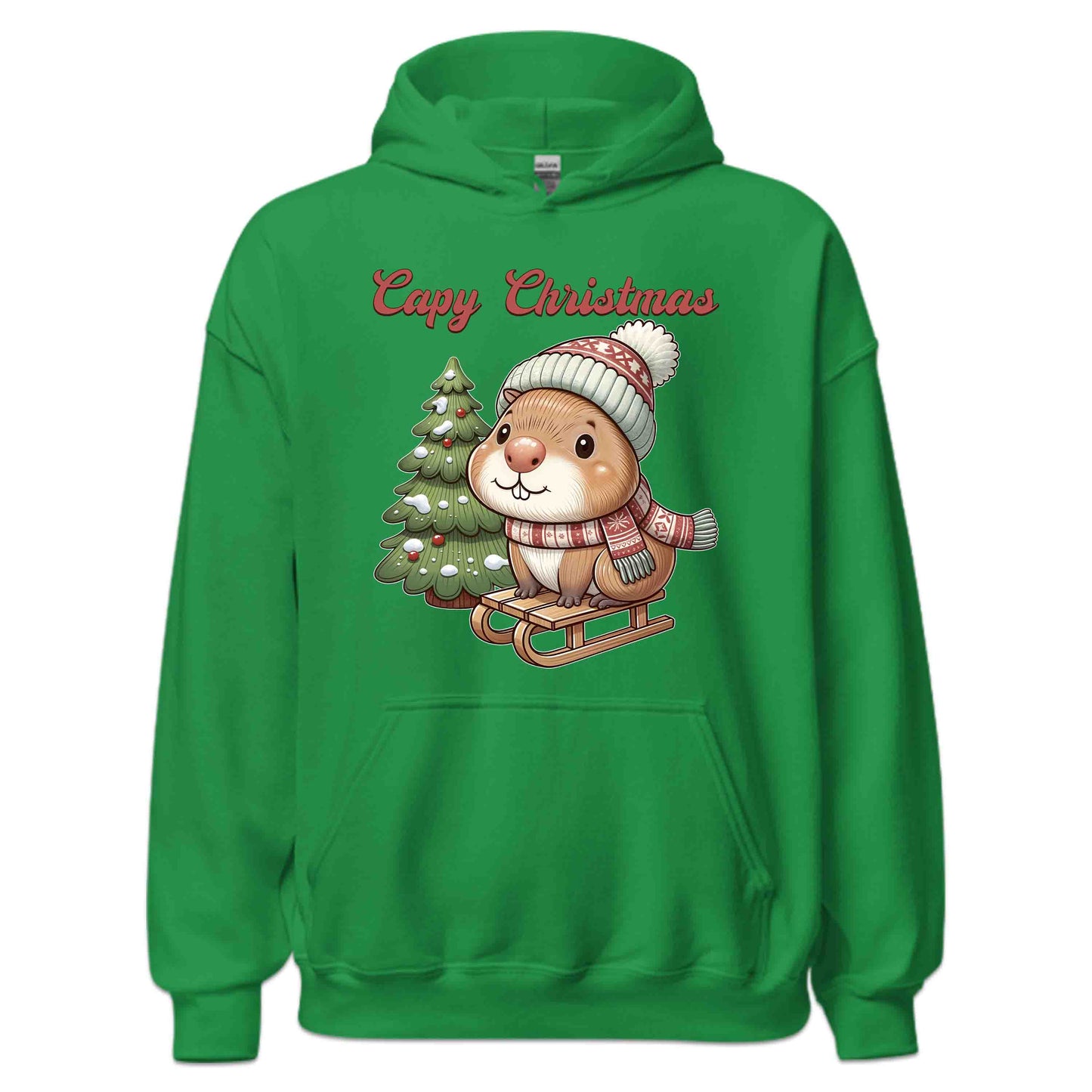 Capybara Christmas Sled Rodent Xmas | PRODUCT CODE: SLDECPYBRDNT