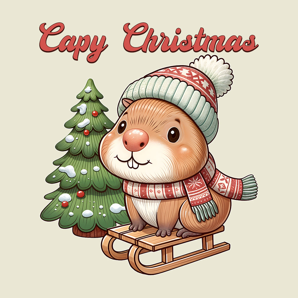 Capybara Christmas Sled Rodent Xmas | PRODUCT CODE: SLDECPYBRDNT