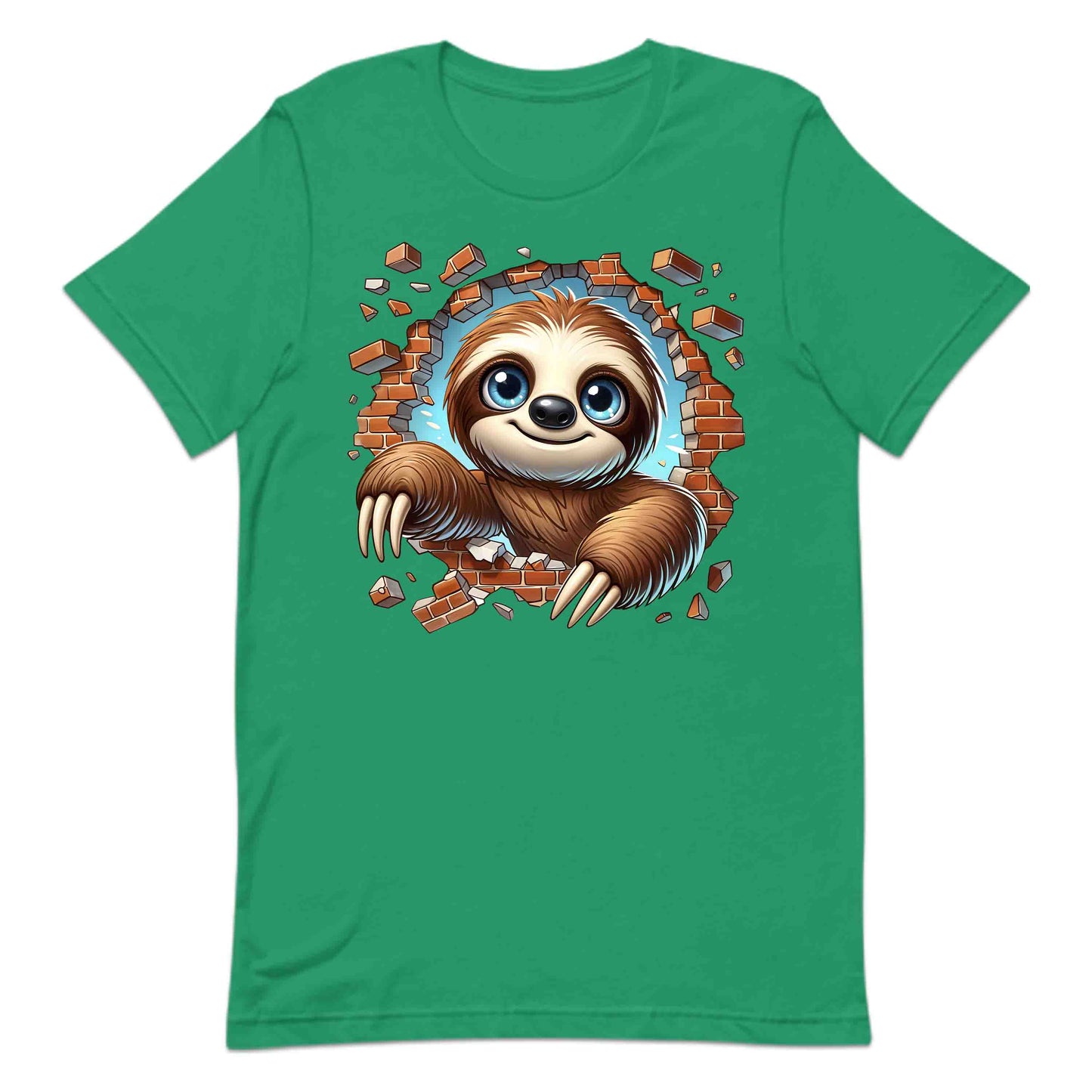 Sloth Breaking Through Wall 3D Realistic Big-Eyed Whimsical Sloth | PRODUCT CODE: SLTHBRKNGWAL