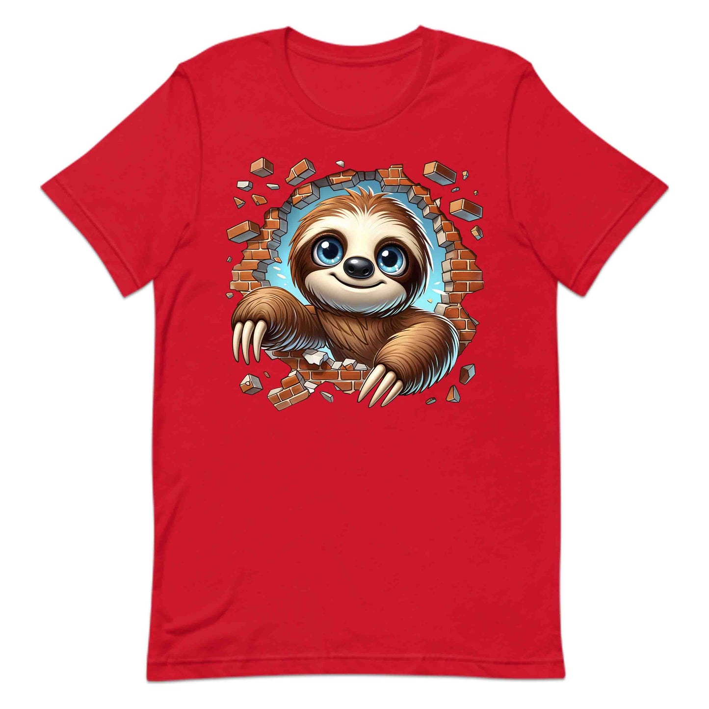 Sloth Breaking Through Wall 3D Realistic Big-Eyed Whimsical Sloth | PRODUCT CODE: SLTHBRKNGWAL
