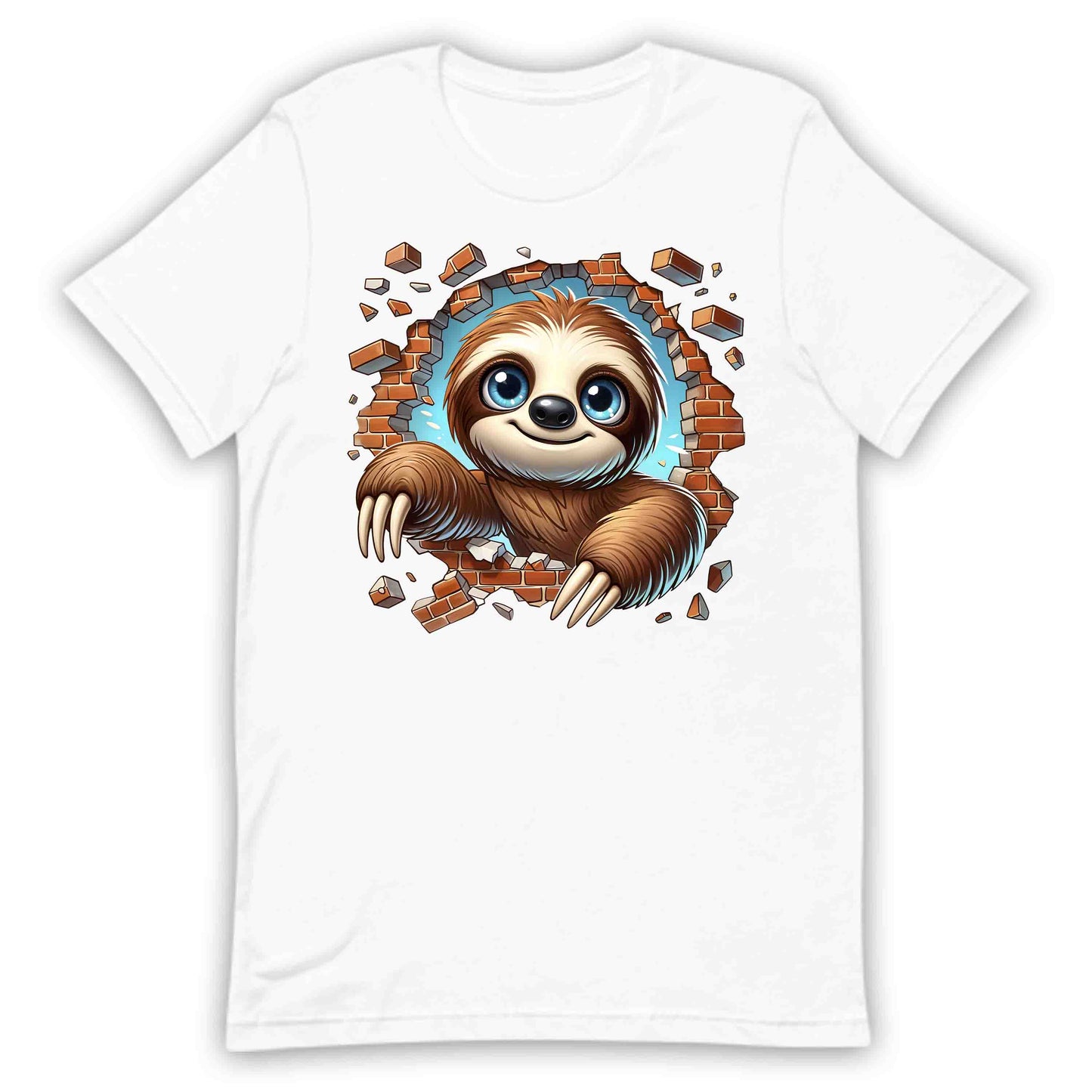 Sloth Breaking Through Wall 3D Realistic Big-Eyed Whimsical Sloth | PRODUCT CODE: SLTHBRKNGWAL