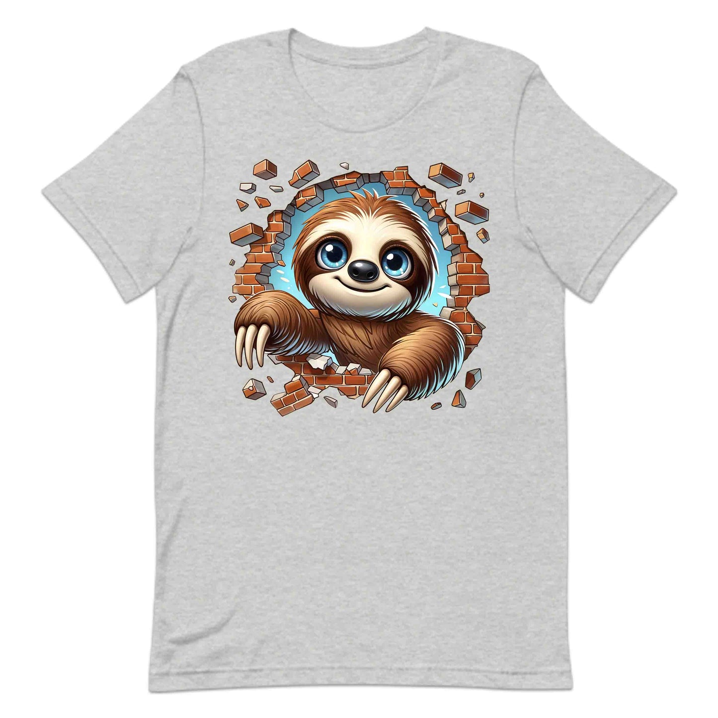 Sloth Breaking Through Wall 3D Realistic Big-Eyed Whimsical Sloth | PRODUCT CODE: SLTHBRKNGWAL