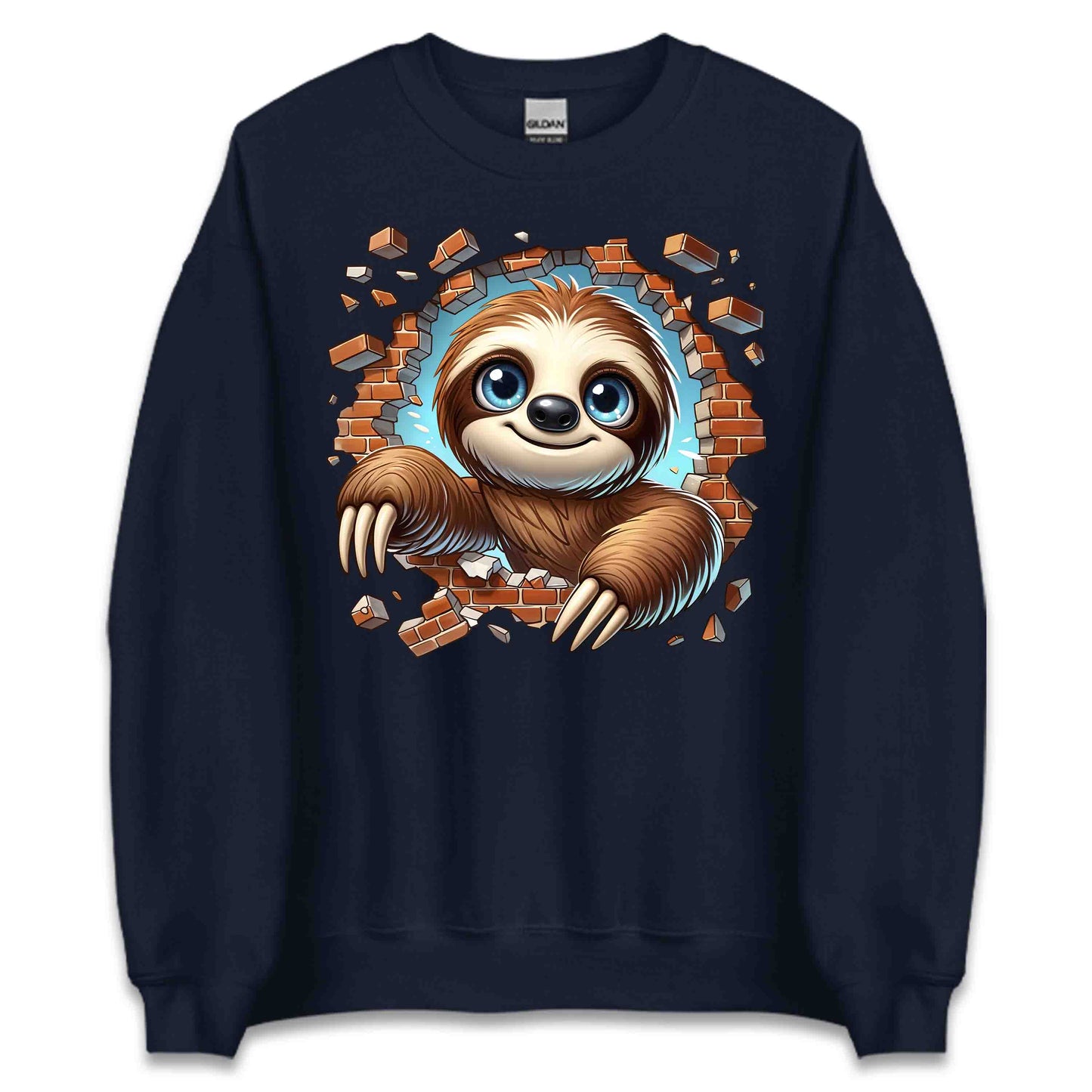 Sloth Breaking Through Wall 3D Realistic Big-Eyed Whimsical Sloth | PRODUCT CODE: SLTHBRKNGWAL