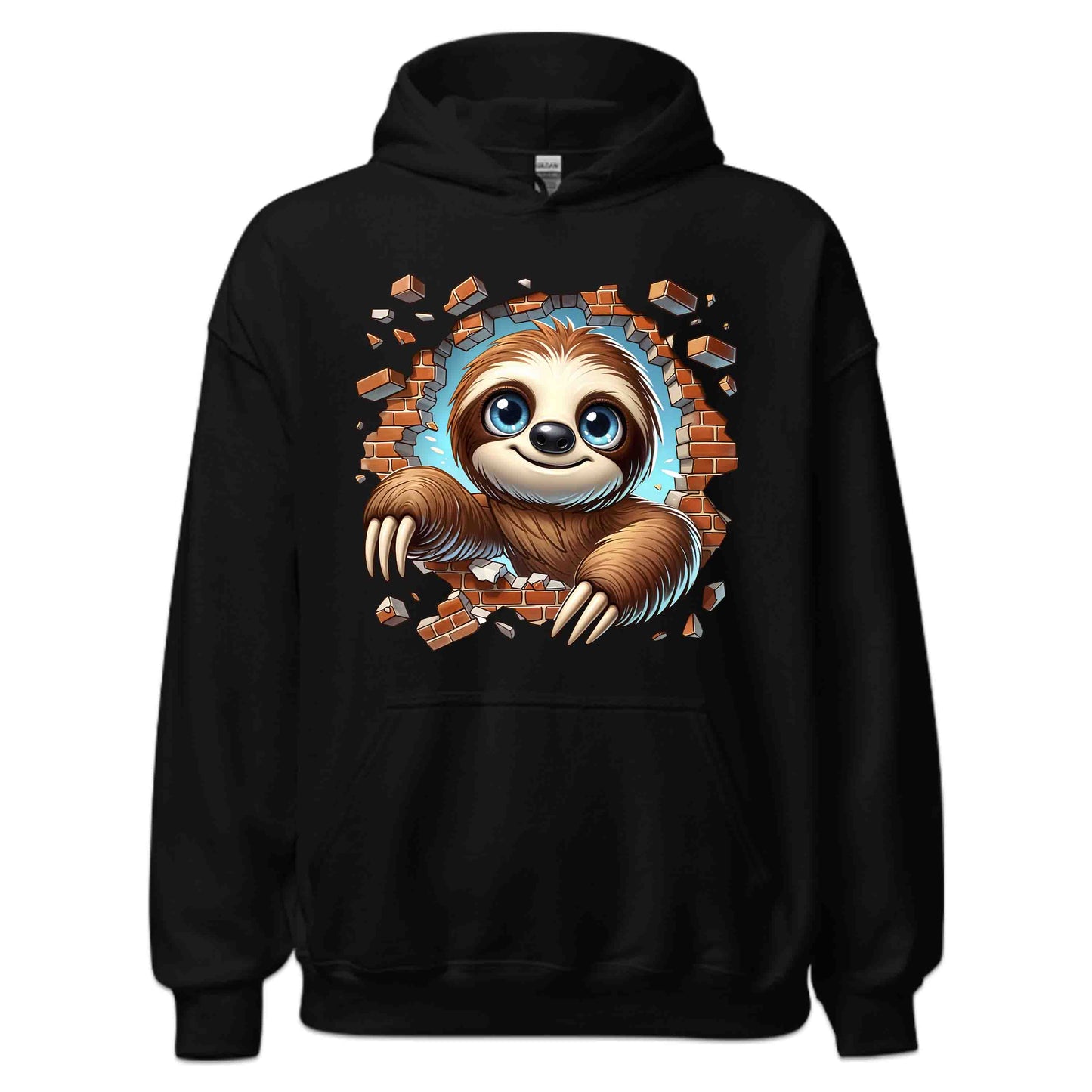 Sloth Breaking Through Wall 3D Realistic Big-Eyed Whimsical Sloth | PRODUCT CODE: SLTHBRKNGWAL
