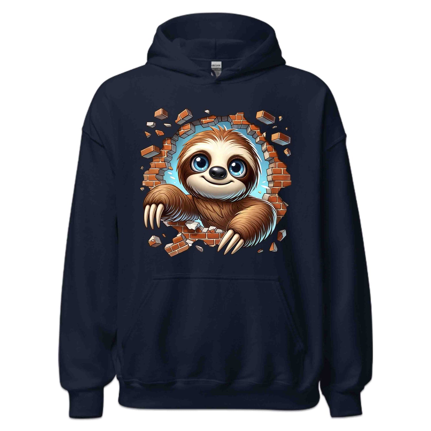 Sloth Breaking Through Wall 3D Realistic Big-Eyed Whimsical Sloth | PRODUCT CODE: SLTHBRKNGWAL
