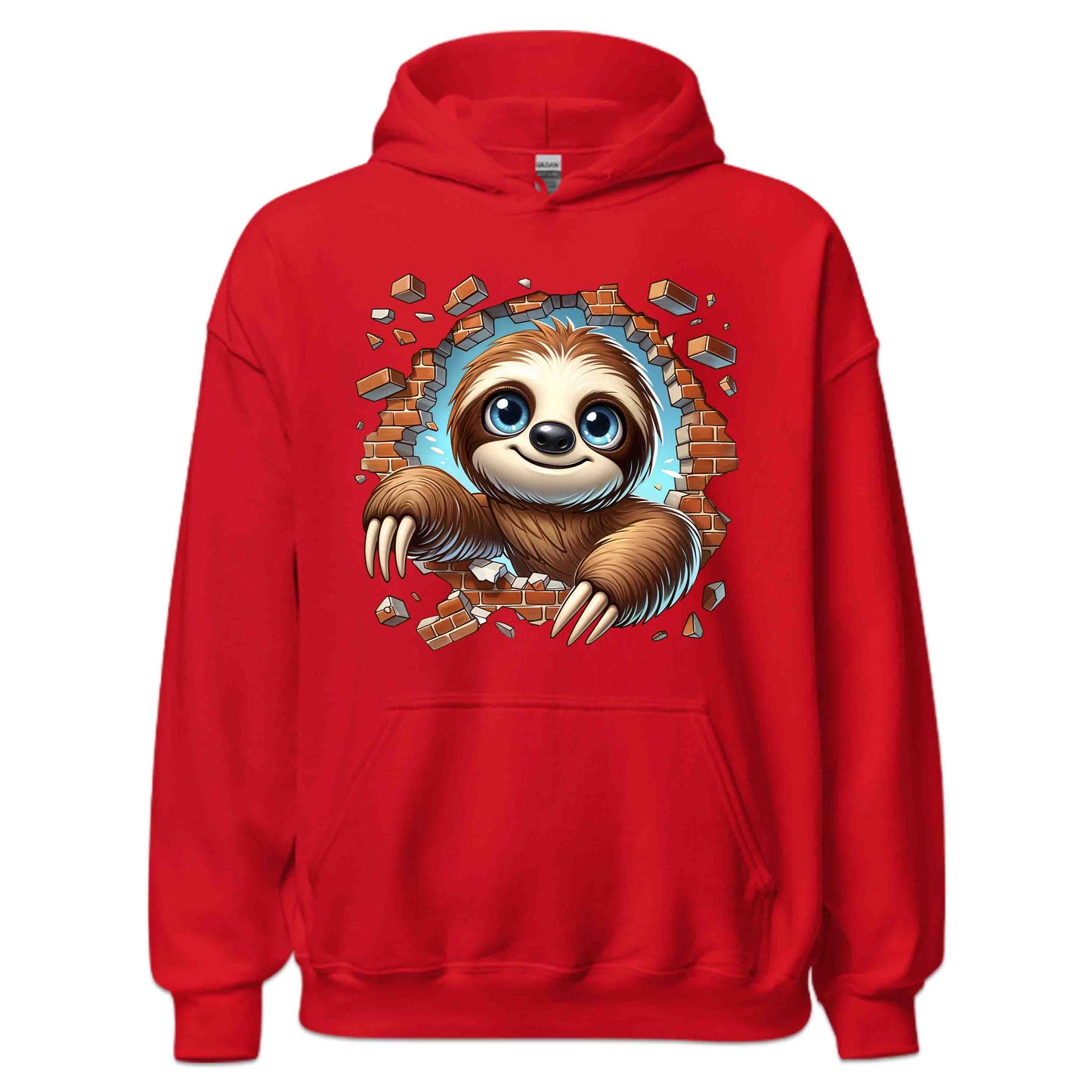 Sloth Breaking Through Wall 3D Realistic Big-Eyed Whimsical Sloth | PRODUCT CODE: SLTHBRKNGWAL