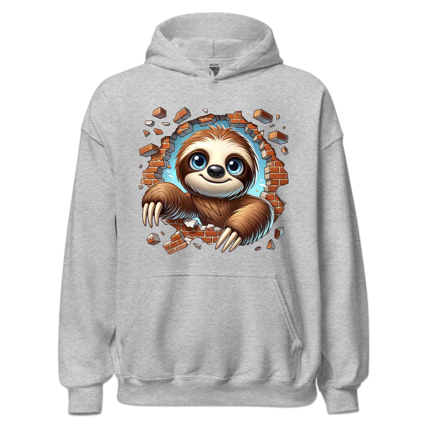 Sloth Breaking Through Wall 3D Realistic Big-Eyed Whimsical Sloth | PRODUCT CODE: SLTHBRKNGWAL