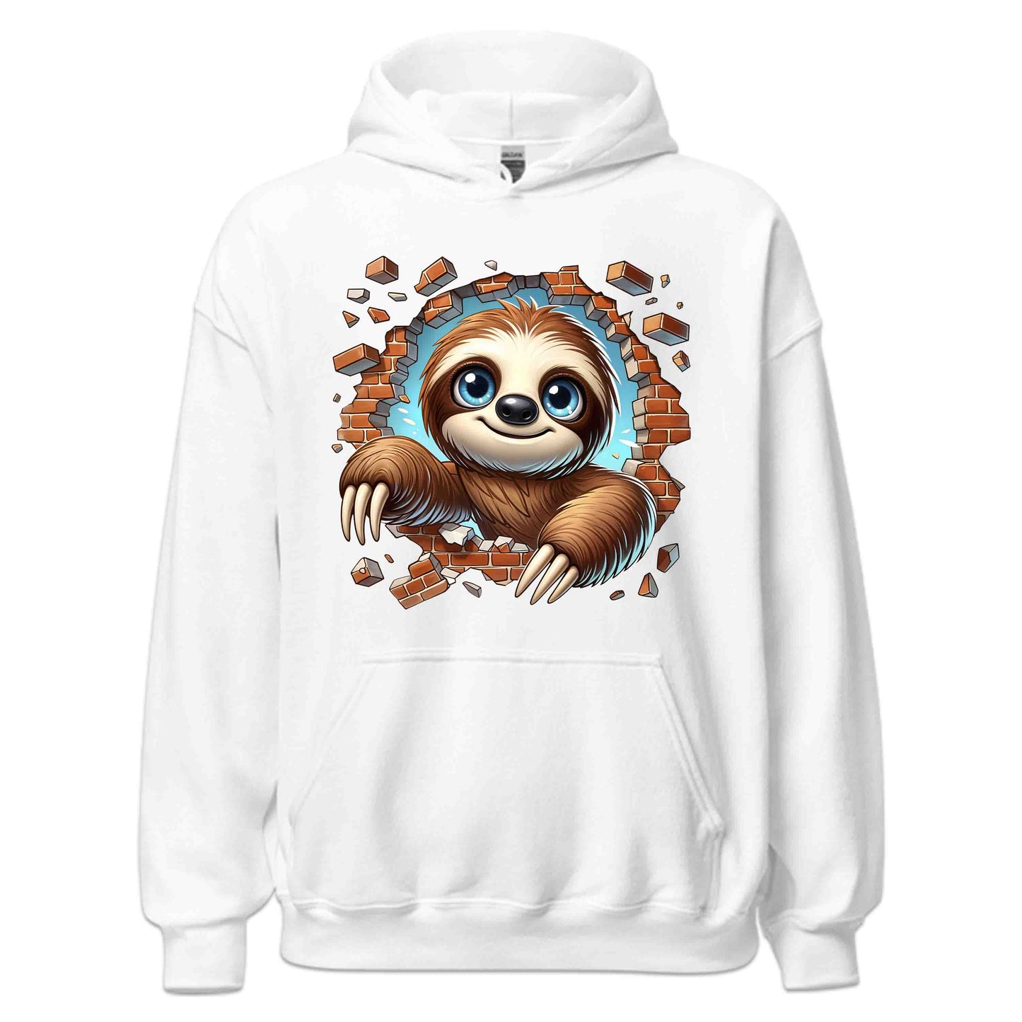 Sloth Breaking Through Wall 3D Realistic Big-Eyed Whimsical Sloth | PRODUCT CODE: SLTHBRKNGWAL
