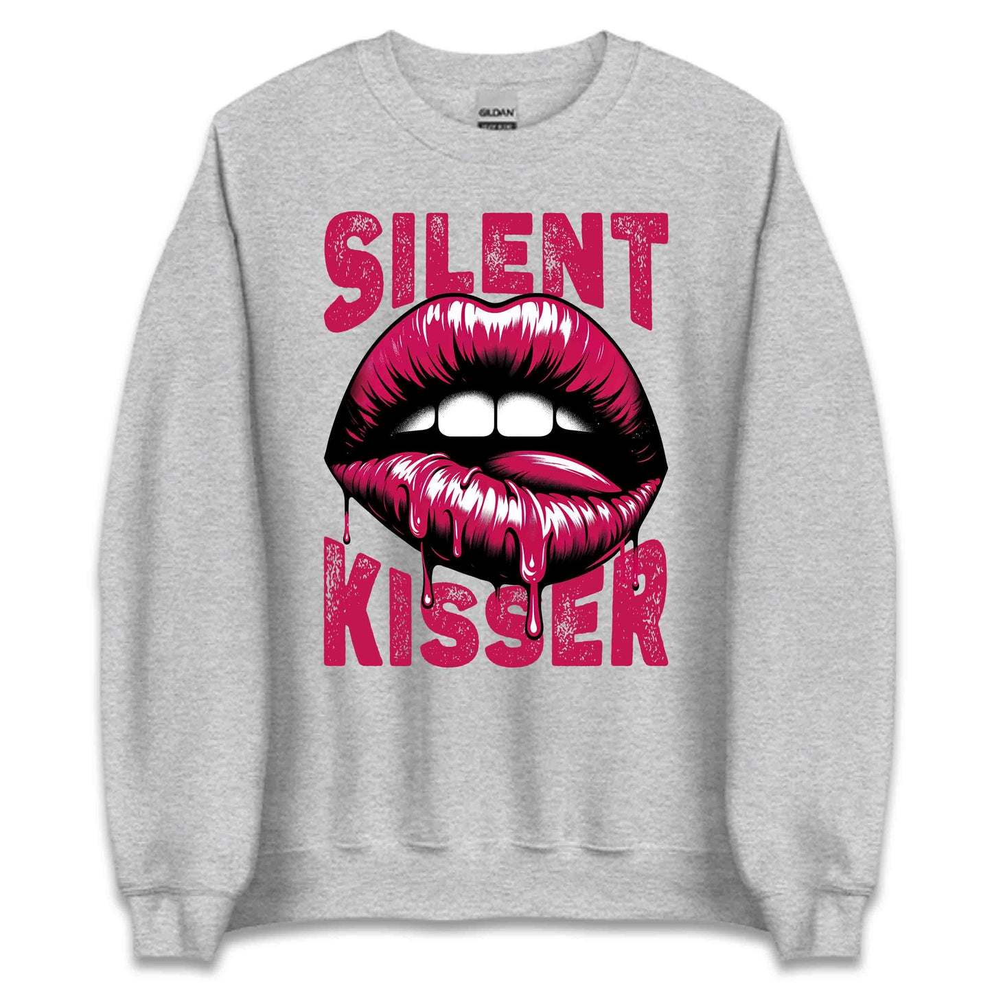 Silent Kisser Dripping Lips Art Gothic Punk and Rock Styles | PRODUCT CODE: SLTNEKSREDRP
