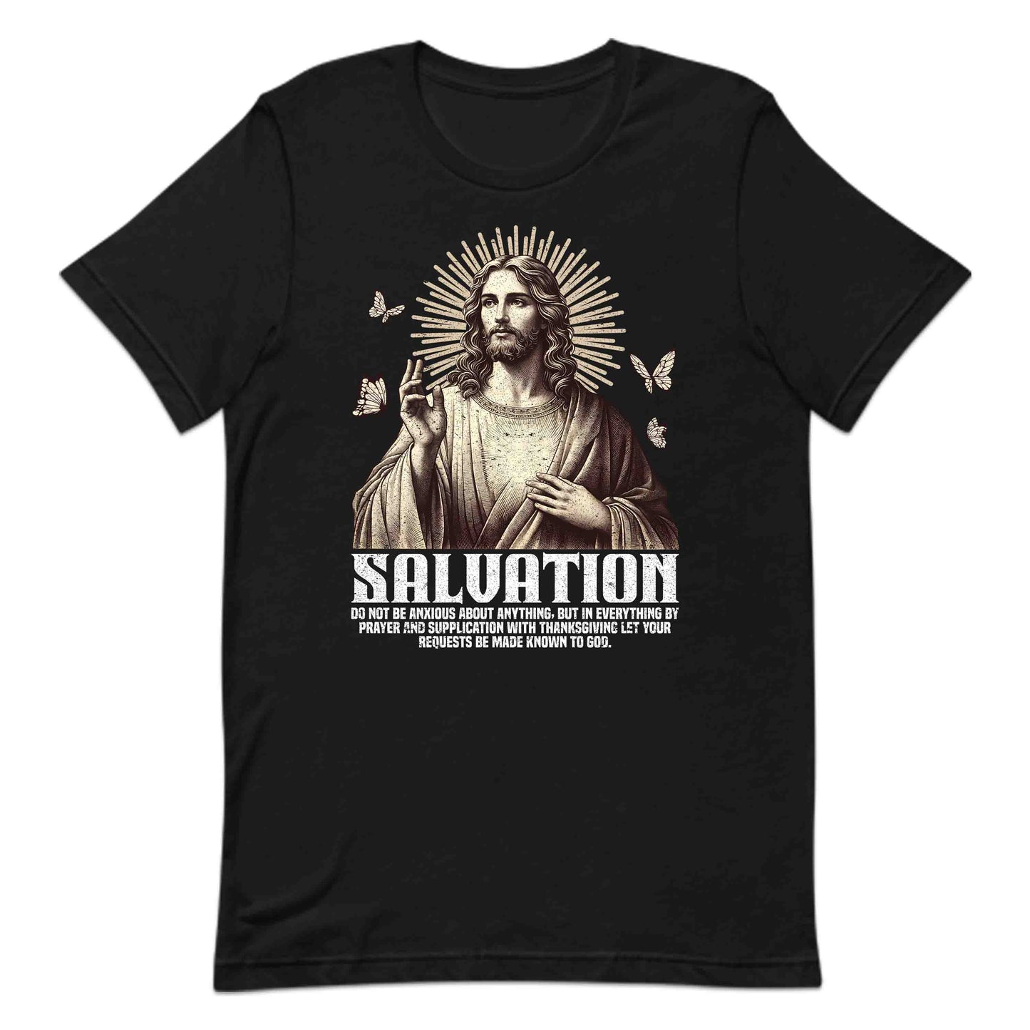 Salvation Christian Jesus and Butterflies Uplifting Bible Verse | PRODUCT CODE: SLVTNCHRJUSEB