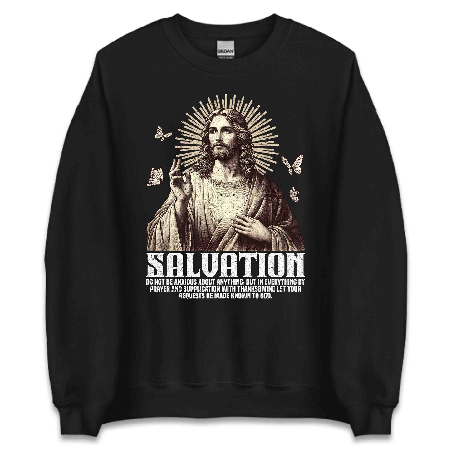 Salvation Christian Jesus and Butterflies Uplifting Bible Verse | PRODUCT CODE: SLVTNCHRJUSEB