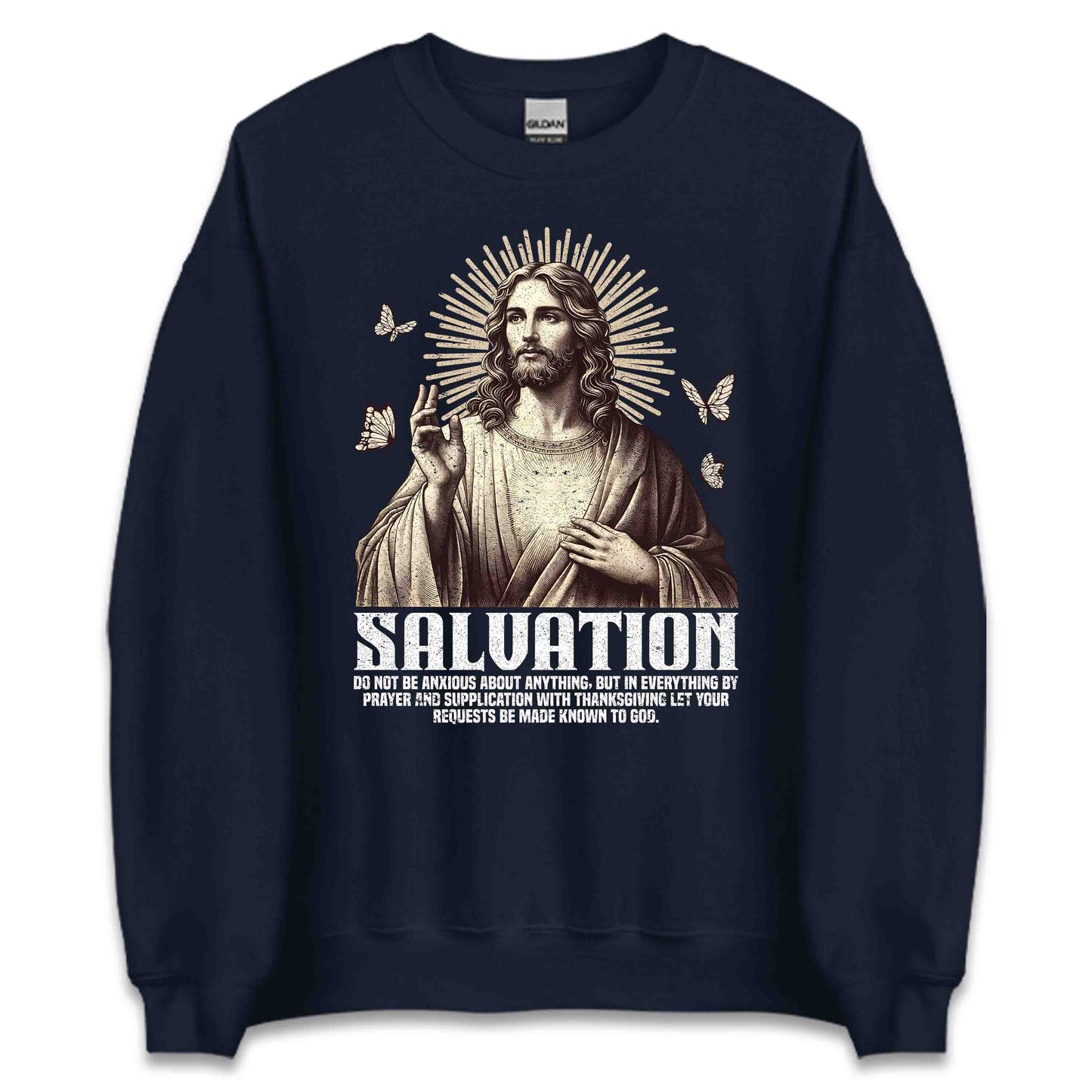 Salvation Christian Jesus and Butterflies Uplifting Bible Verse | PRODUCT CODE: SLVTNCHRJUSEB
