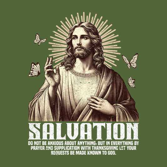Salvation Christian Jesus and Butterflies Uplifting Bible Verse | PRODUCT CODE: SLVTNCHRJUSEB