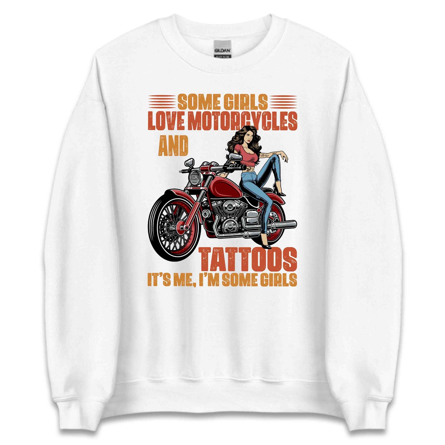 Some Girls Love Motorcycles & Tattoos Vintage Biker Chic | PRODUCT CODE: SMGRLVEMOTRA