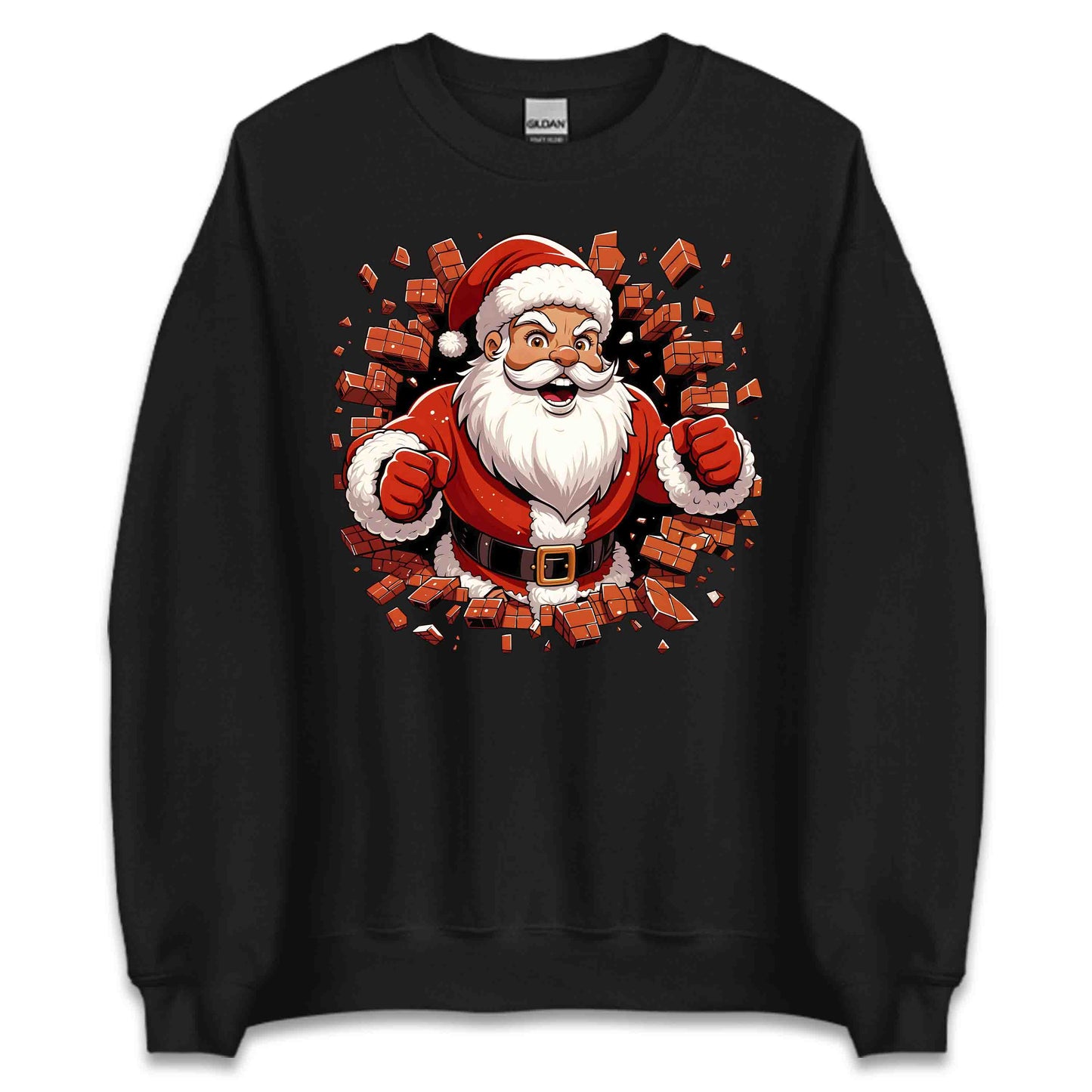 Santa Claus Breaking Through Wall 3D Xmas Realistic Santa Smashing | PRODUCT CODE: SNTACLPUNBRK