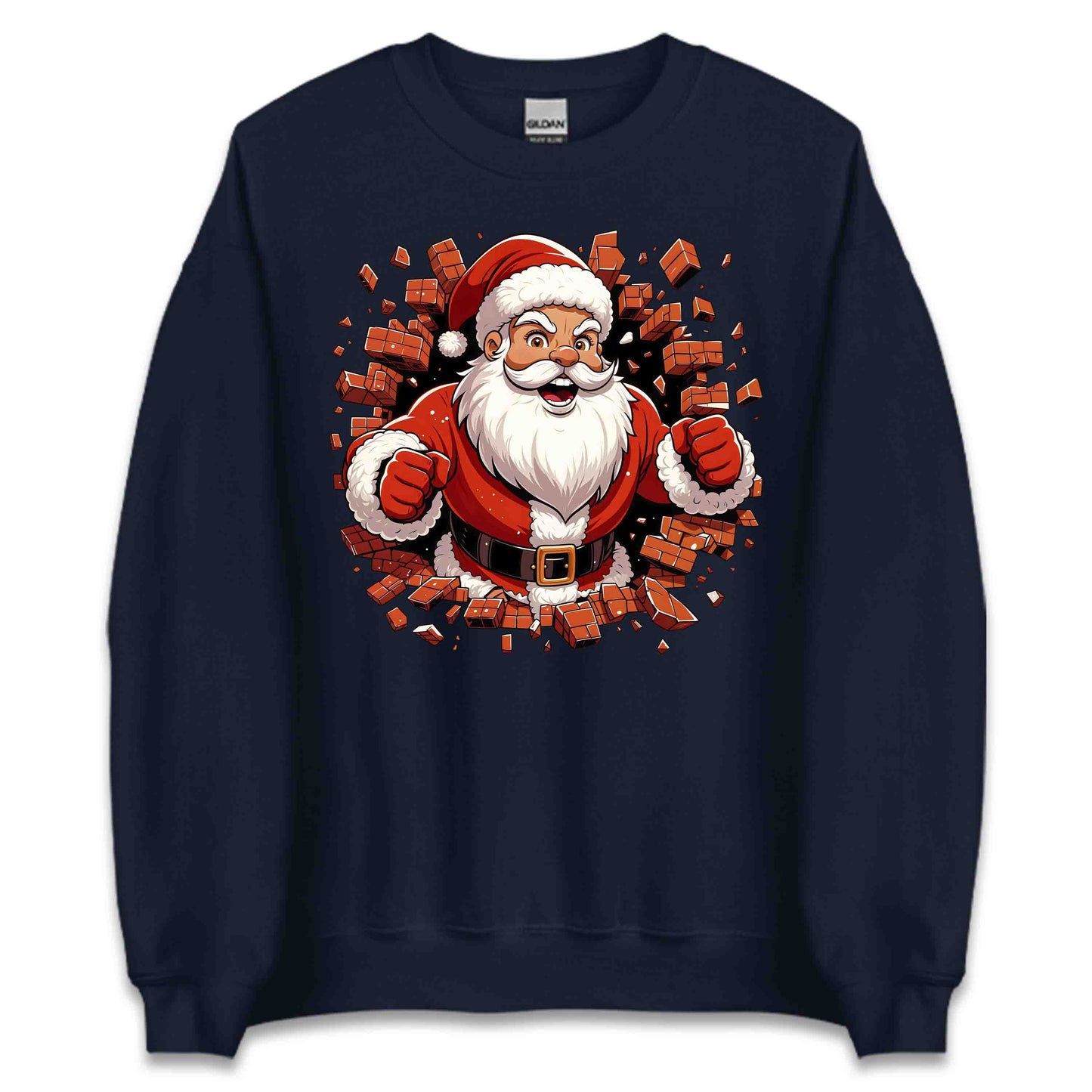Santa Claus Breaking Through Wall 3D Xmas Realistic Santa Smashing | PRODUCT CODE: SNTACLPUNBRK