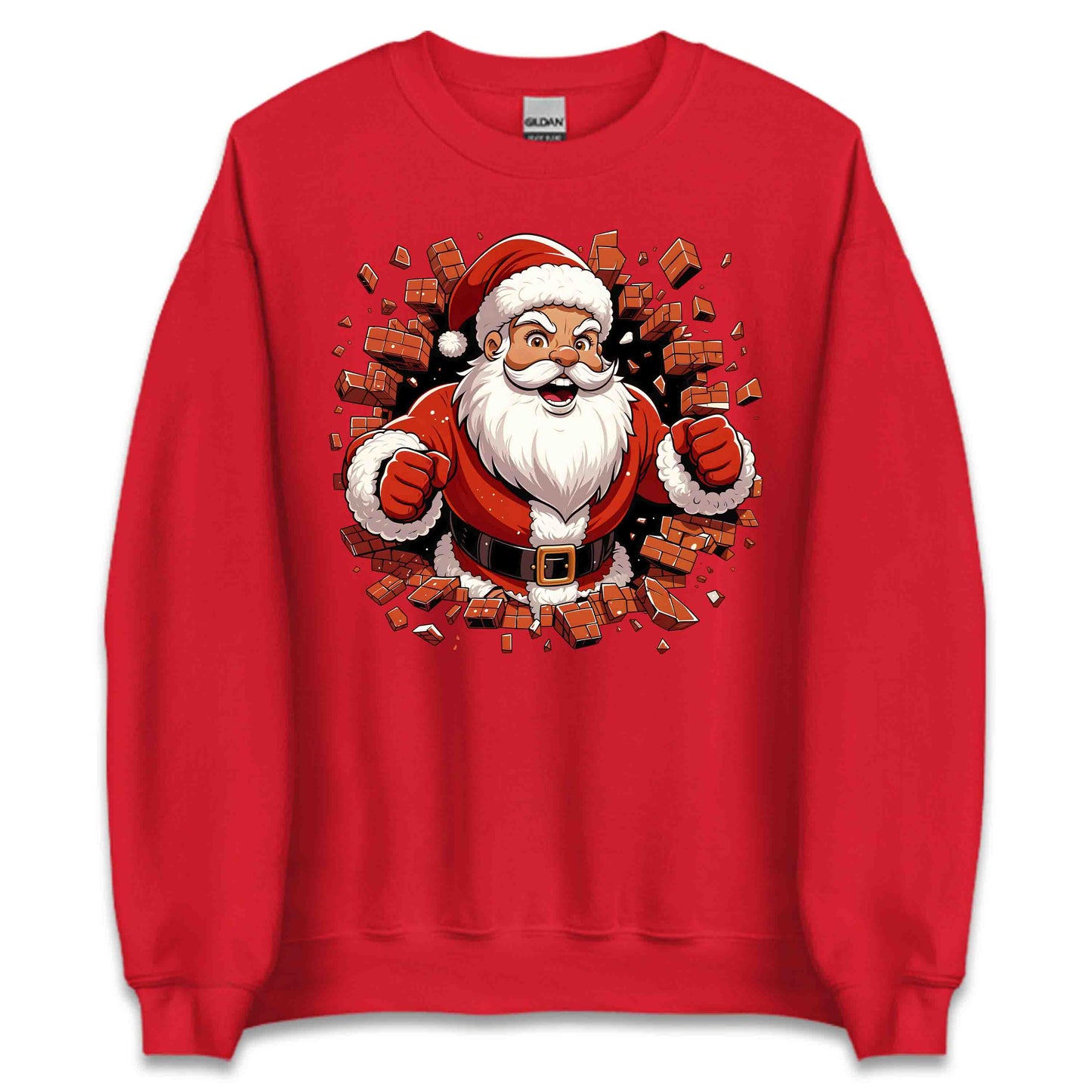 Santa Claus Breaking Through Wall 3D Xmas Realistic Santa Smashing | PRODUCT CODE: SNTACLPUNBRK