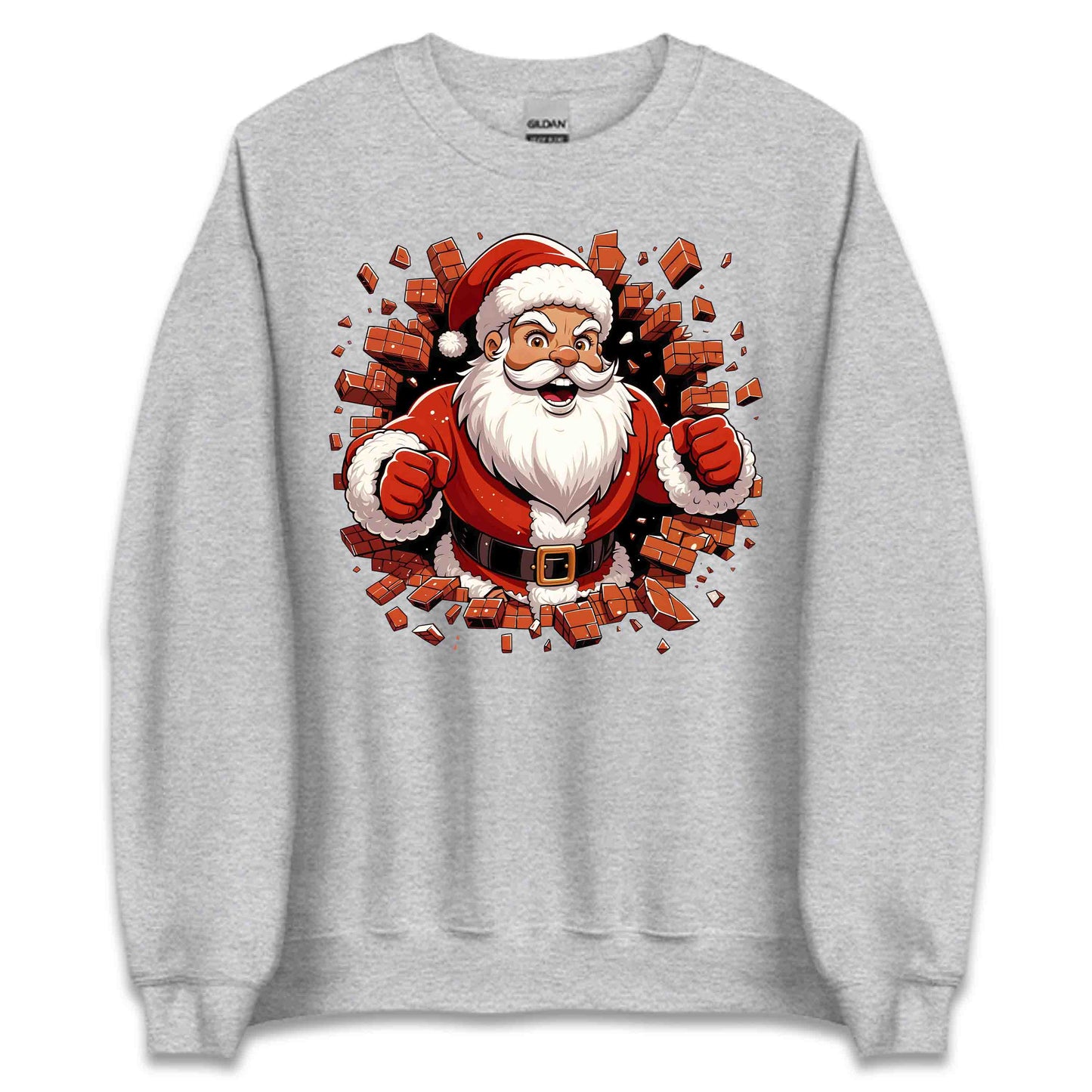 Santa Claus Breaking Through Wall 3D Xmas Realistic Santa Smashing | PRODUCT CODE: SNTACLPUNBRK