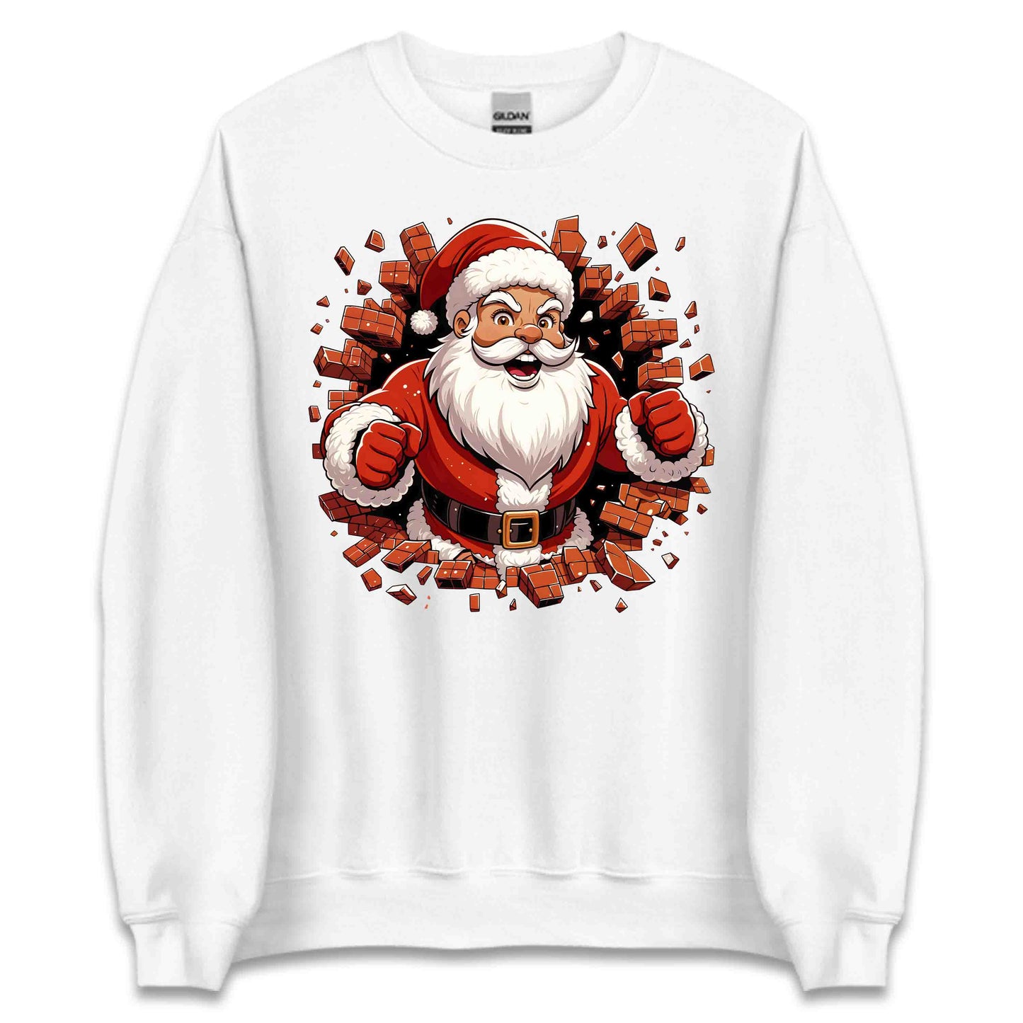 Santa Claus Breaking Through Wall 3D Xmas Realistic Santa Smashing | PRODUCT CODE: SNTACLPUNBRK