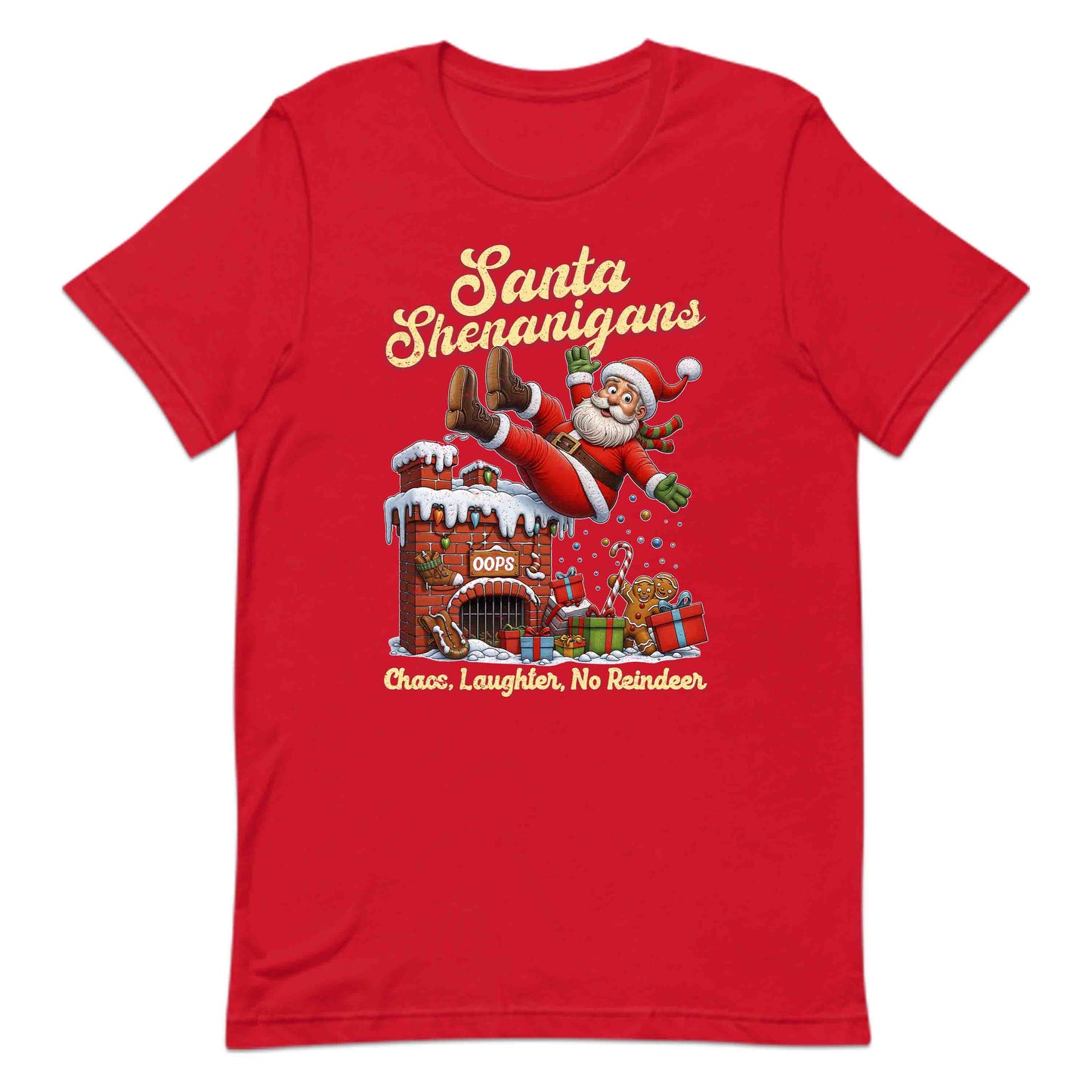Santa Shenanigans Christmas Santa’s Epic Chimney Fail Comical Xmas | PRODUCT CODE: SNTGSHLIREPC