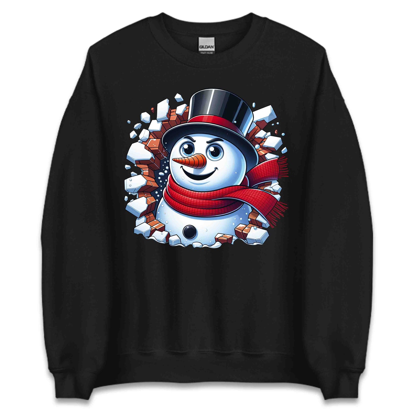 Snowman Breaking Through Wall 3D Realistic Xmas Snowman Smashing | PRODUCT CODE: SNWMCKRNGWEP