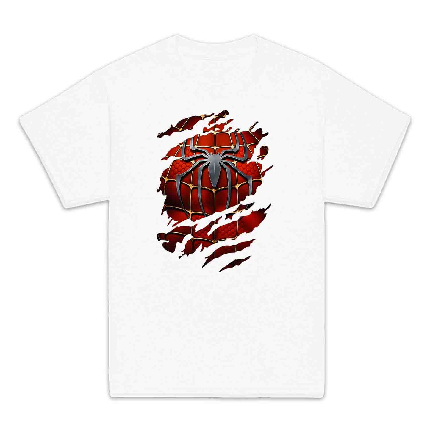 Spider-Man Ripped Suit Kids T-Shirt | Marvel Superhero 3D Torn with Claw Marks Jumper | Web Warrior Cosplay Hoodie | PRODUCT CODE: SPCGHDHJRTJ