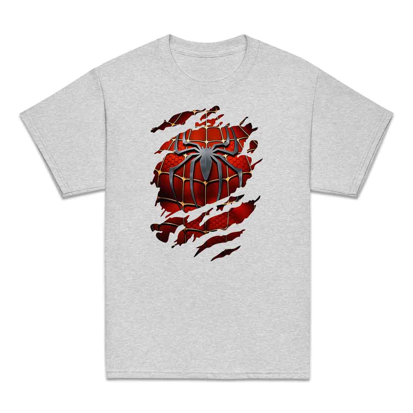 Spider-Man Ripped Suit Kids T-Shirt | Marvel Superhero 3D Torn with Claw Marks Jumper | Web Warrior Cosplay Hoodie | PRODUCT CODE: SPCGHDHJRTJ