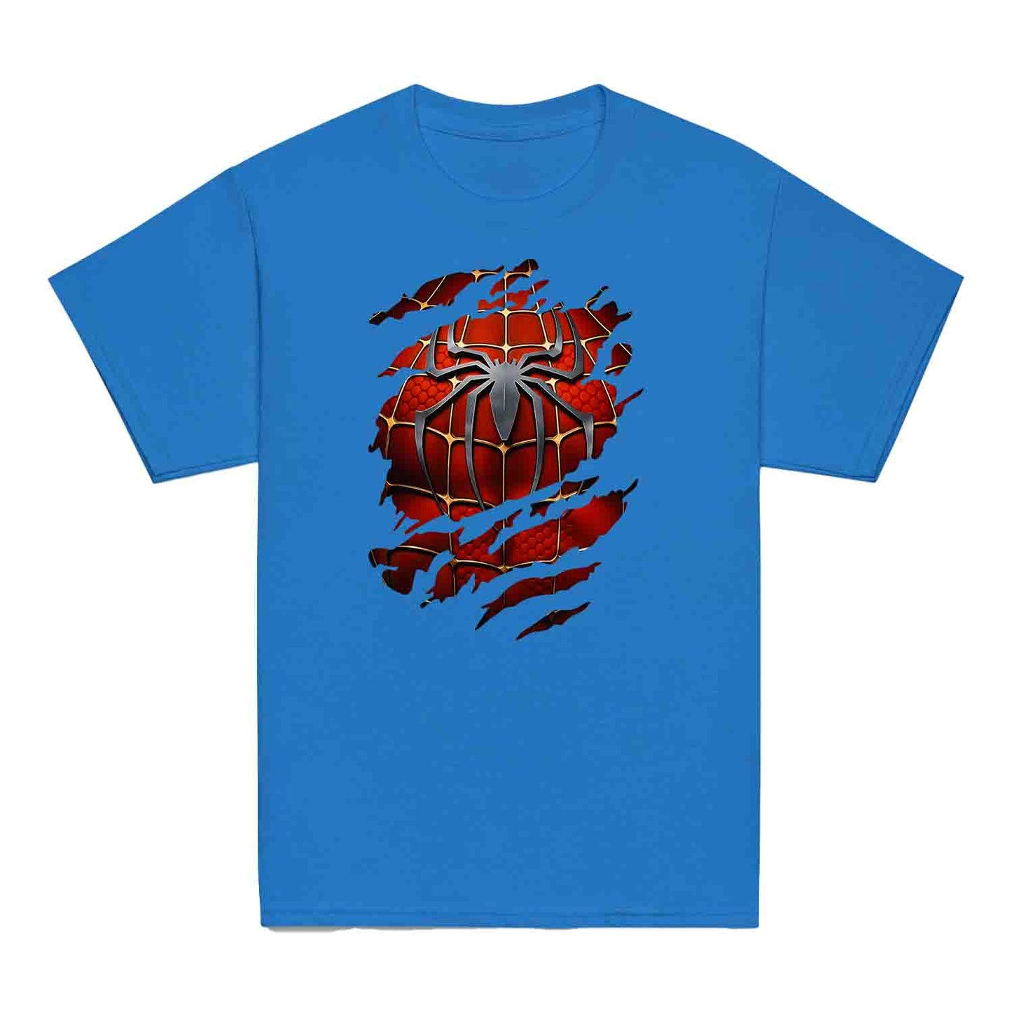 Spider-Man Ripped Suit Kids T-Shirt | Marvel Superhero 3D Torn with Claw Marks Jumper | Web Warrior Cosplay Hoodie | PRODUCT CODE: SPCGHDHJRTJ