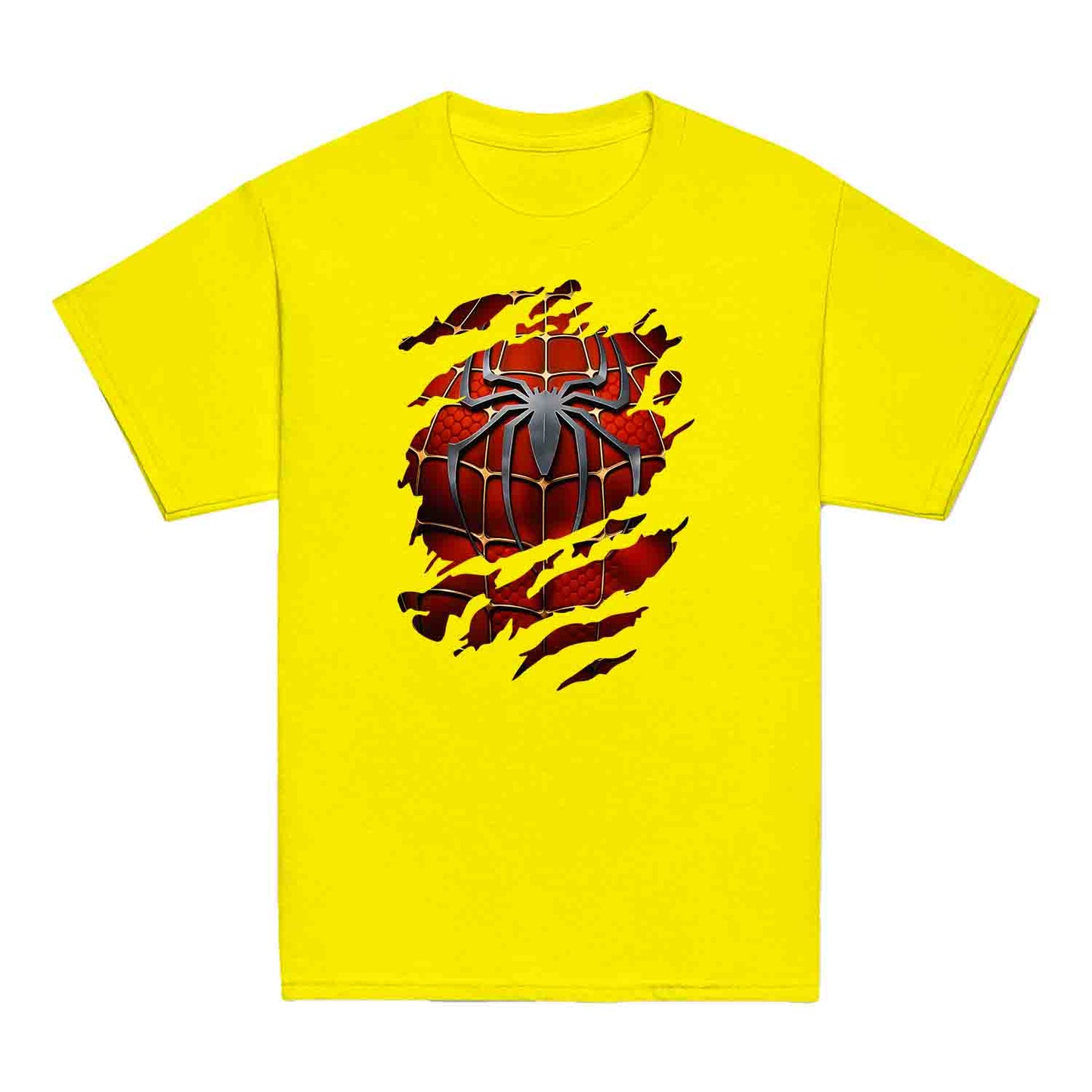 Spider-Man Ripped Suit Kids T-Shirt | Marvel Superhero 3D Torn with Claw Marks Jumper | Web Warrior Cosplay Hoodie | PRODUCT CODE: SPCGHDHJRTJ