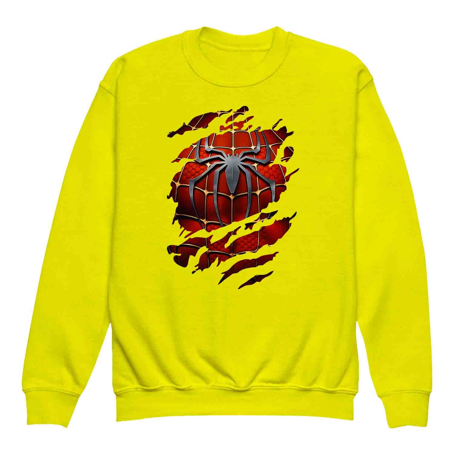 Spider-Man Ripped Suit Kids T-Shirt | Marvel Superhero 3D Torn with Claw Marks Jumper | Web Warrior Cosplay Hoodie | PRODUCT CODE: SPCGHDHJRTJ