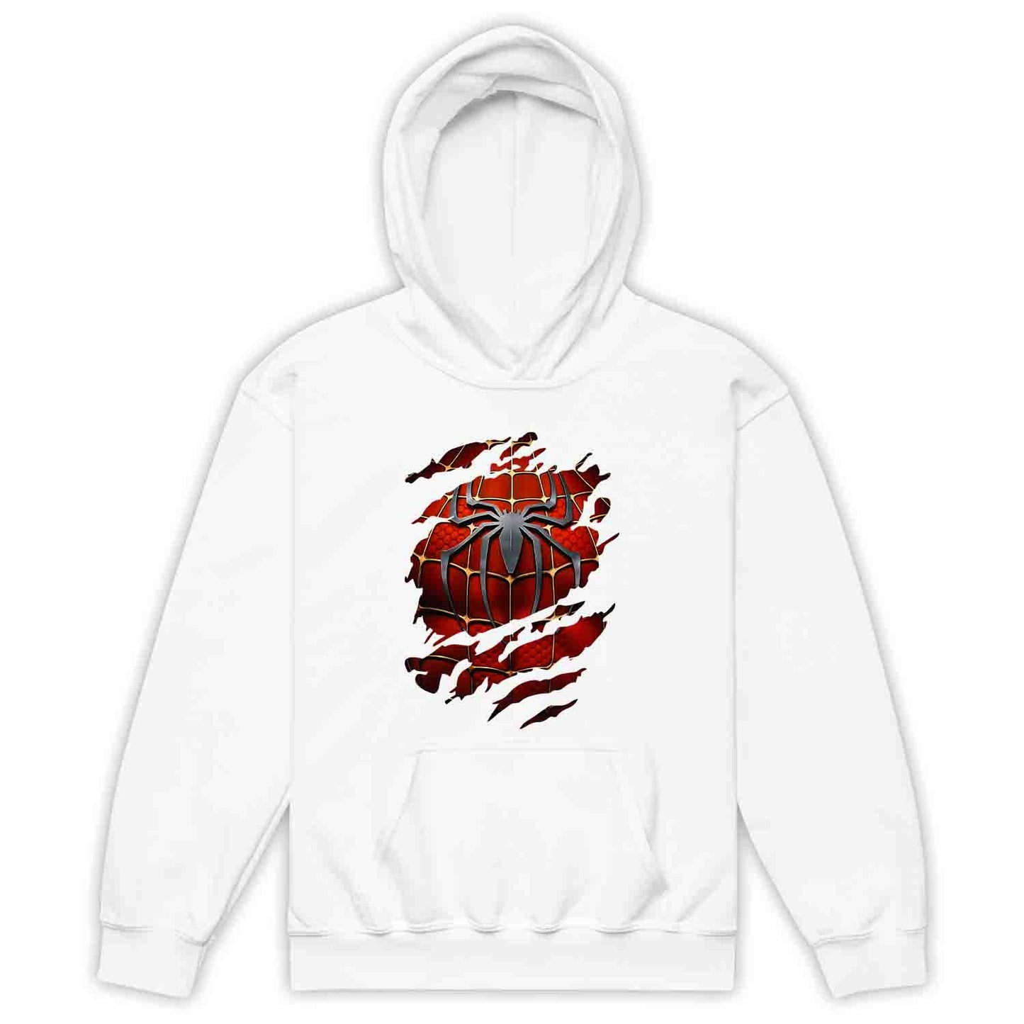 Spider-Man Ripped Suit Kids T-Shirt | Marvel Superhero 3D Torn with Claw Marks Jumper | Web Warrior Cosplay Hoodie | PRODUCT CODE: SPCGHDHJRTJ