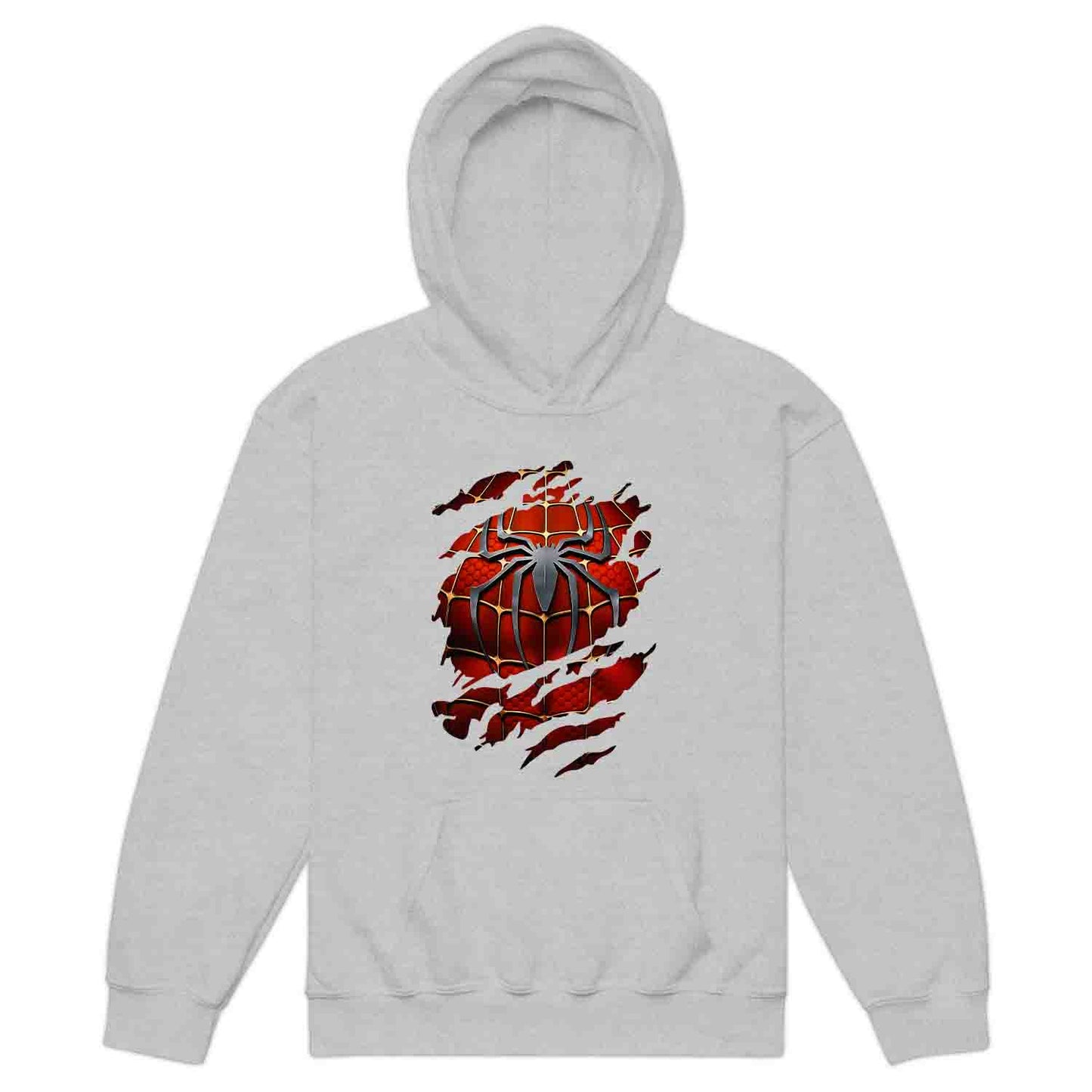Spider-Man Ripped Suit Kids T-Shirt | Marvel Superhero 3D Torn with Claw Marks Jumper | Web Warrior Cosplay Hoodie | PRODUCT CODE: SPCGHDHJRTJ