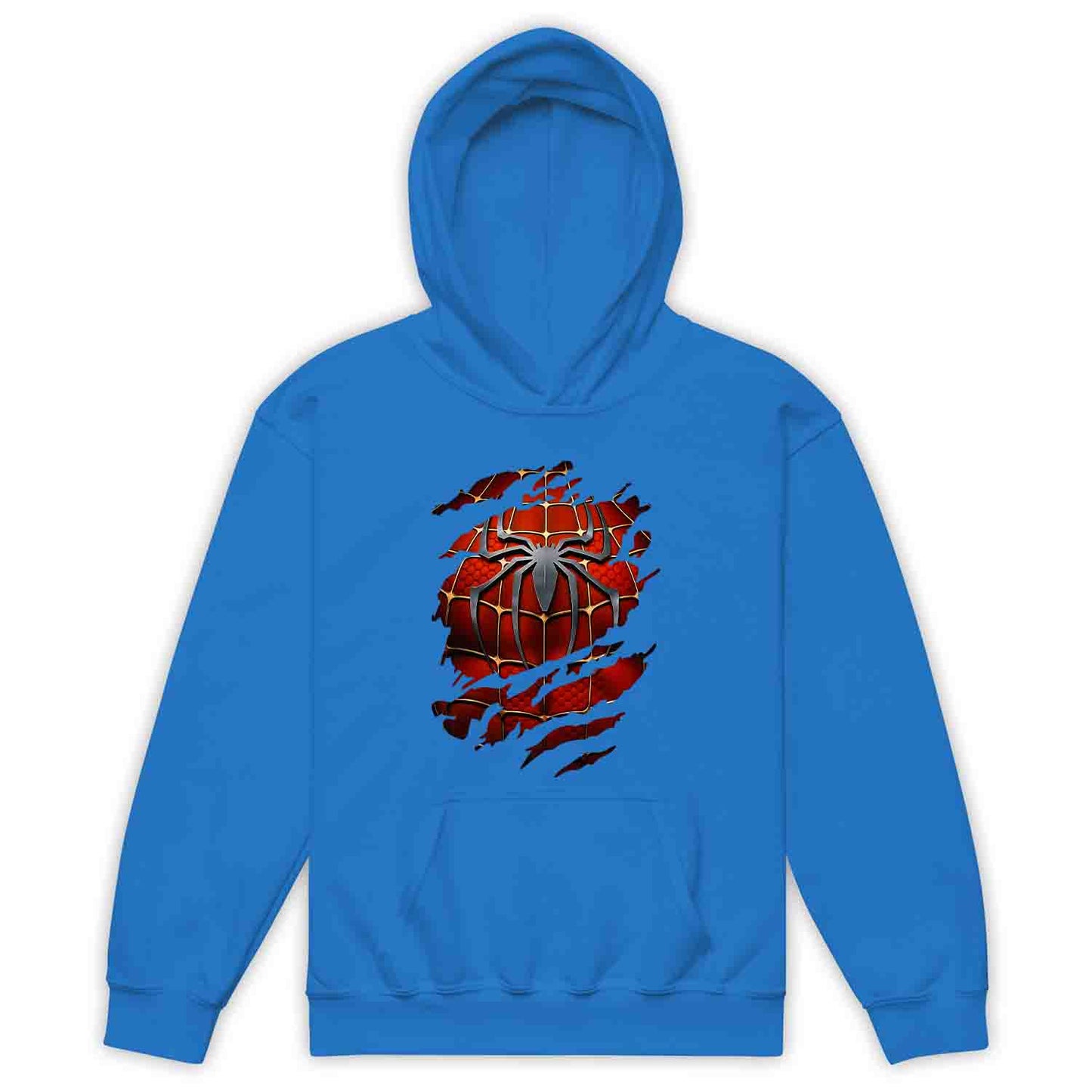 Spider-Man Ripped Suit Kids T-Shirt | Marvel Superhero 3D Torn with Claw Marks Jumper | Web Warrior Cosplay Hoodie | PRODUCT CODE: SPCGHDHJRTJ