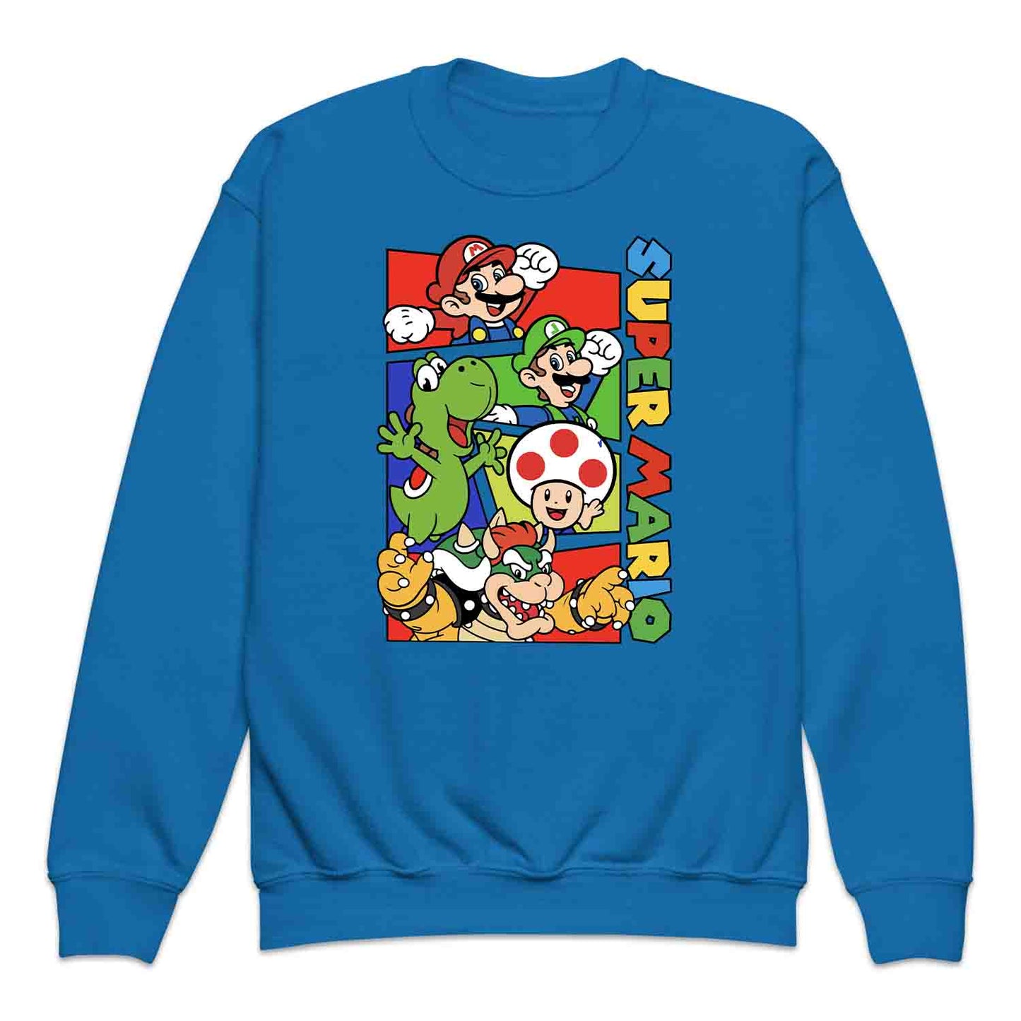 Super Mario Bros Kids T-Shirt | Retro Nintendo Gamer Jumper | Mario, Luigi, Yoshi, Bowser & Toad Hoodie | PRODUCT CODE: SPFUEBNMRC