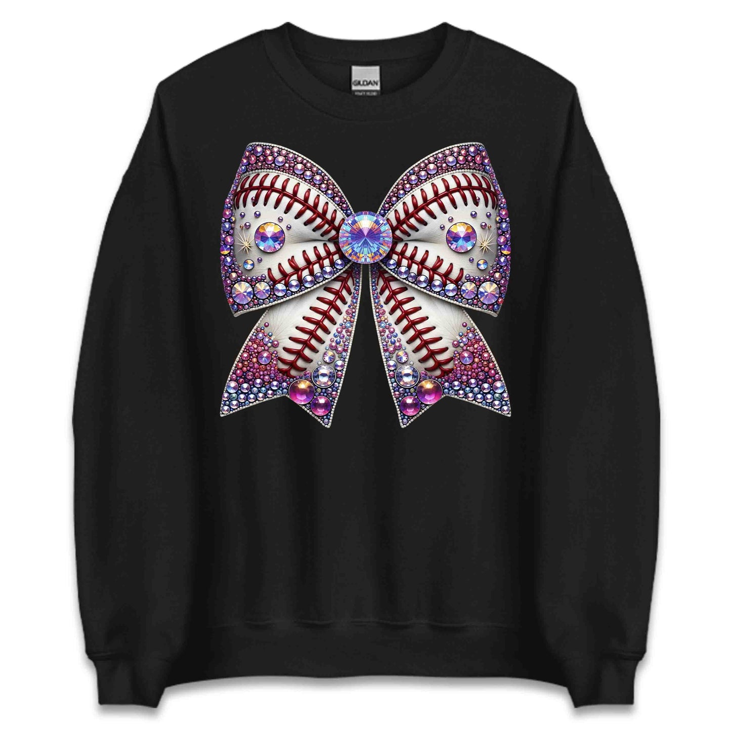 Sparkling Baseball Bow Glittery Rhinestone-Inspired Sports Enthusiasts | PRODUCT CODE: SPKRNGBLAWOG