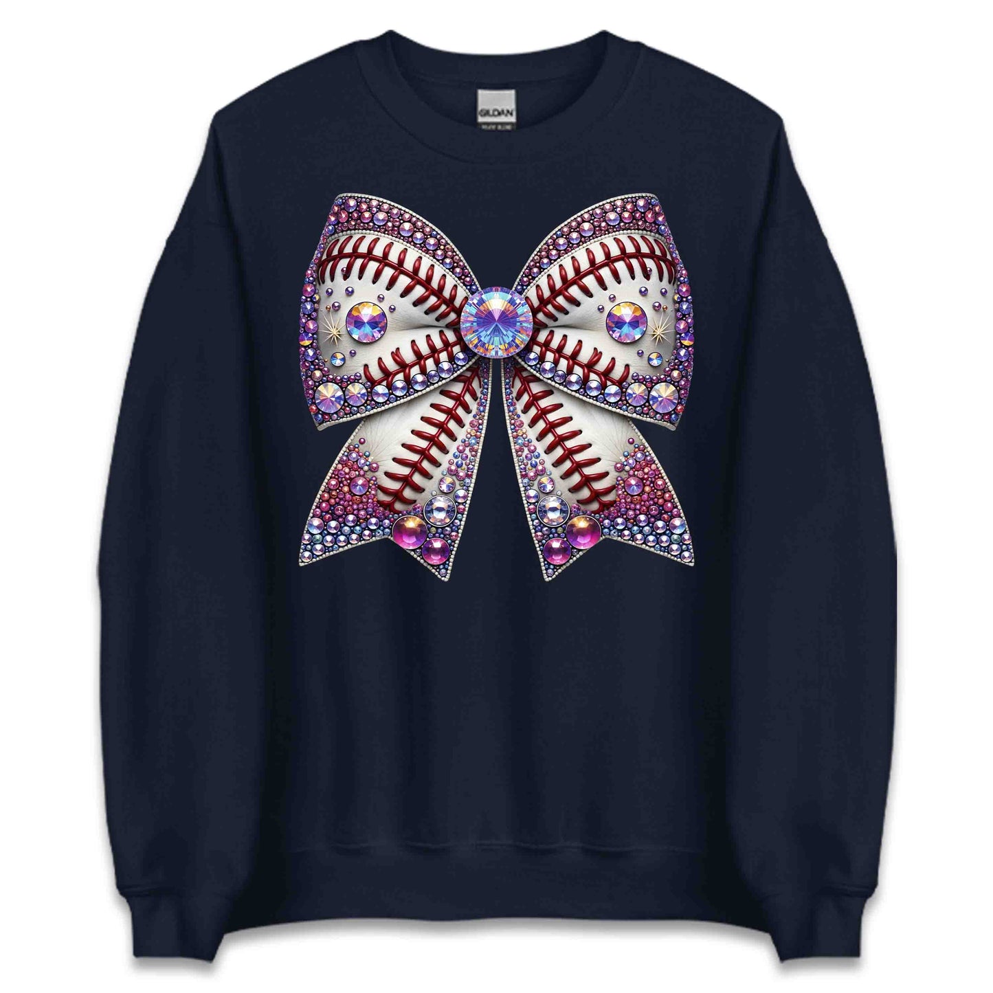 Sparkling Baseball Bow Glittery Rhinestone-Inspired Sports Enthusiasts | PRODUCT CODE: SPKRNGBLAWOG