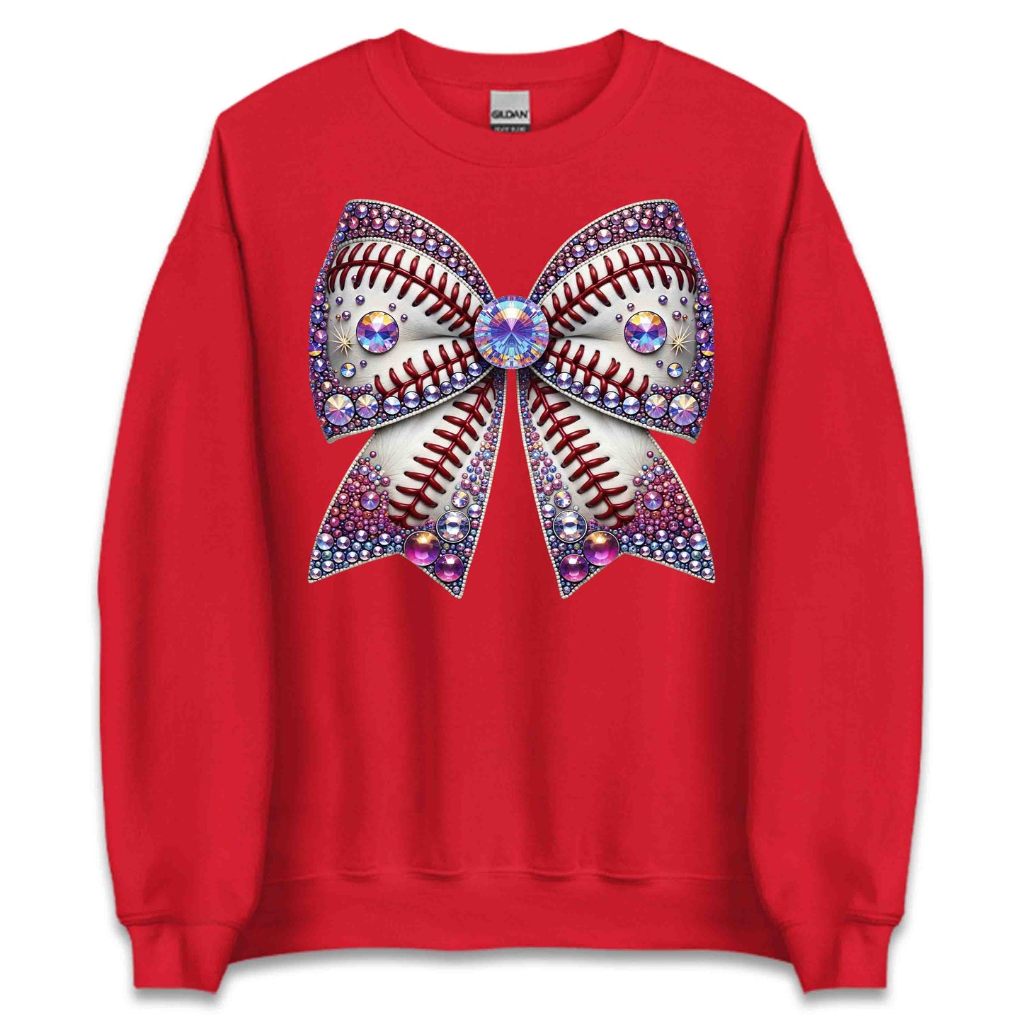 Sparkling Baseball Bow Glittery Rhinestone-Inspired Sports Enthusiasts | PRODUCT CODE: SPKRNGBLAWOG