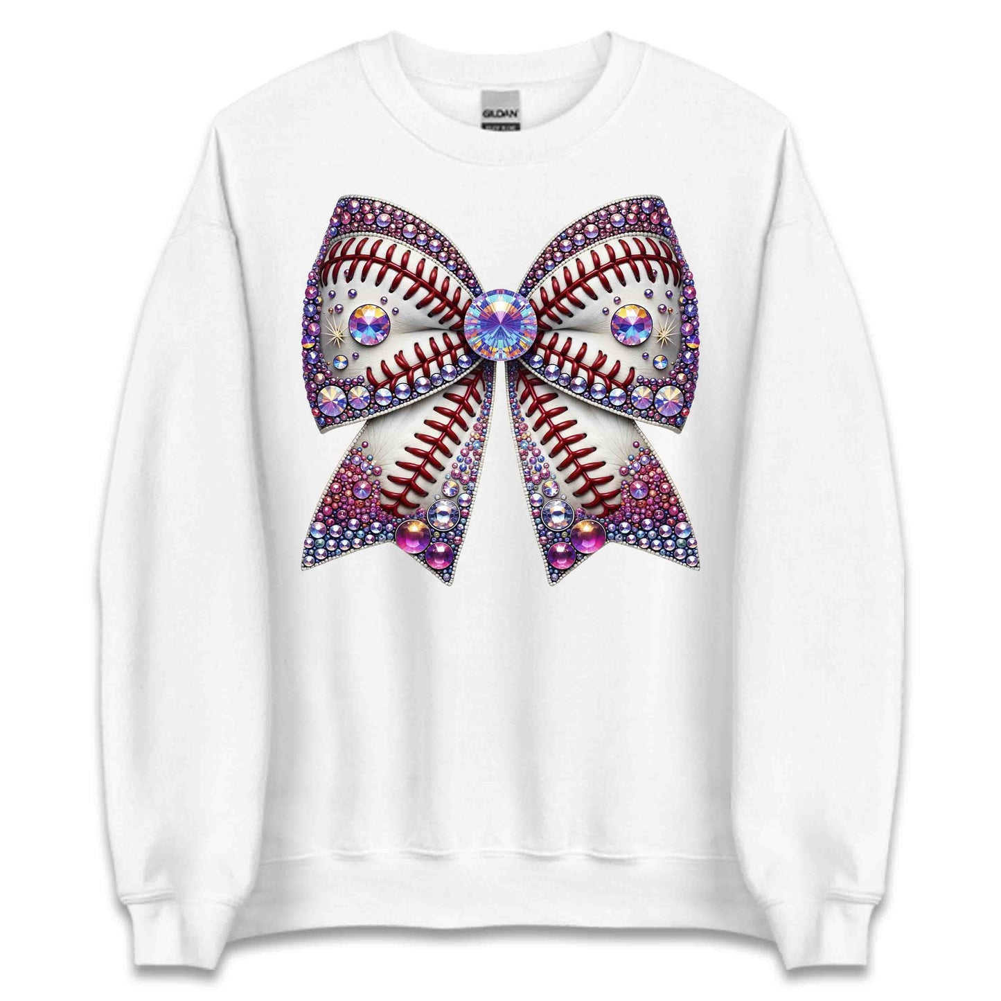 Sparkling Baseball Bow Glittery Rhinestone-Inspired Sports Enthusiasts | PRODUCT CODE: SPKRNGBLAWOG