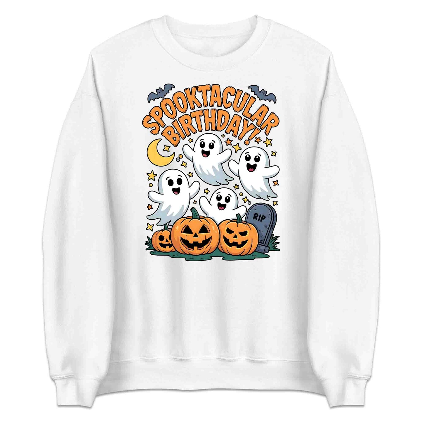 Spooktacular Birthday T-Shirt, Happy Ghost Sweatshirt, Pumpkin Party Hoodie | PRODUCT CODE: SPWERTCJHB