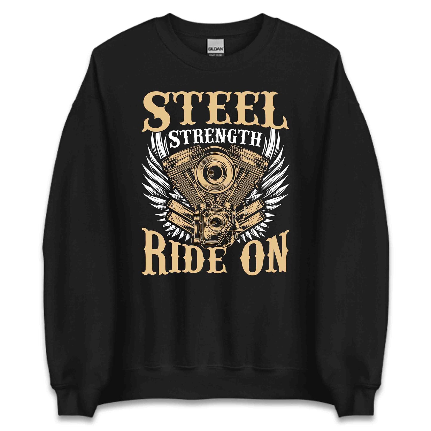 Steel Strength Ride On Bikers Engine and Wings Motorcycle Lovers | PRODUCT CODE: STLERNGDOGAHU