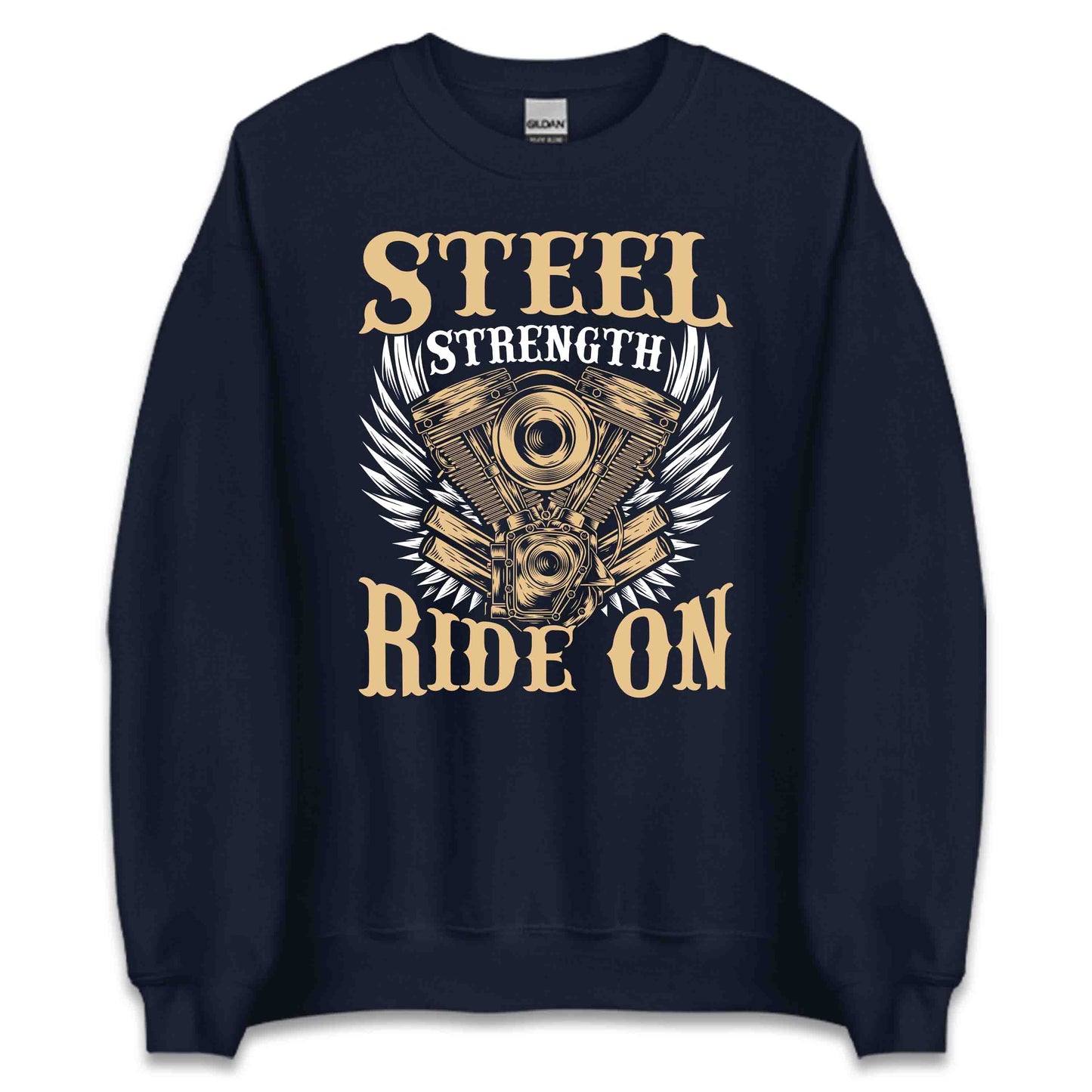Steel Strength Ride On Bikers Engine and Wings Motorcycle Lovers | PRODUCT CODE: STLERNGDOGAHU