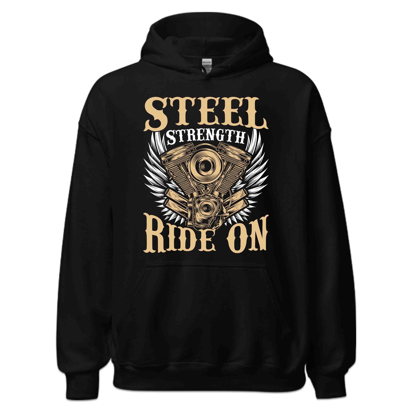 Steel Strength Ride On Bikers Engine and Wings Motorcycle Lovers | PRODUCT CODE: STLERNGDOGAHU