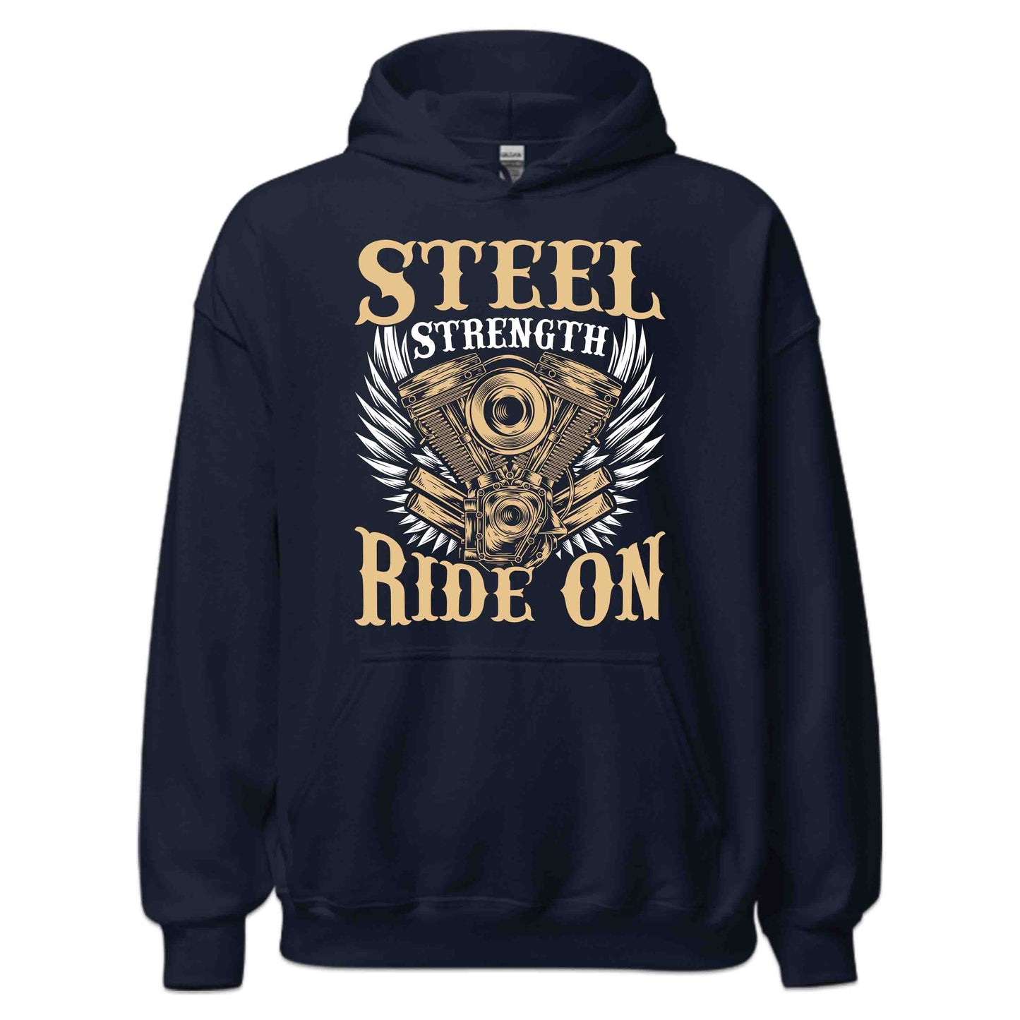 Steel Strength Ride On Bikers Engine and Wings Motorcycle Lovers | PRODUCT CODE: STLERNGDOGAHU