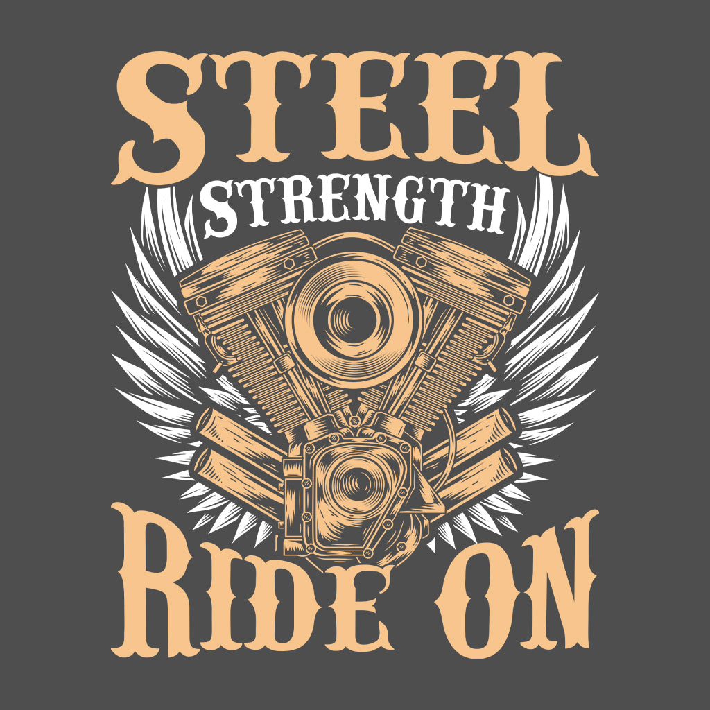 Steel Strength Ride On Bikers Engine and Wings Motorcycle Lovers | PRODUCT CODE: STLERNGDOGAHU