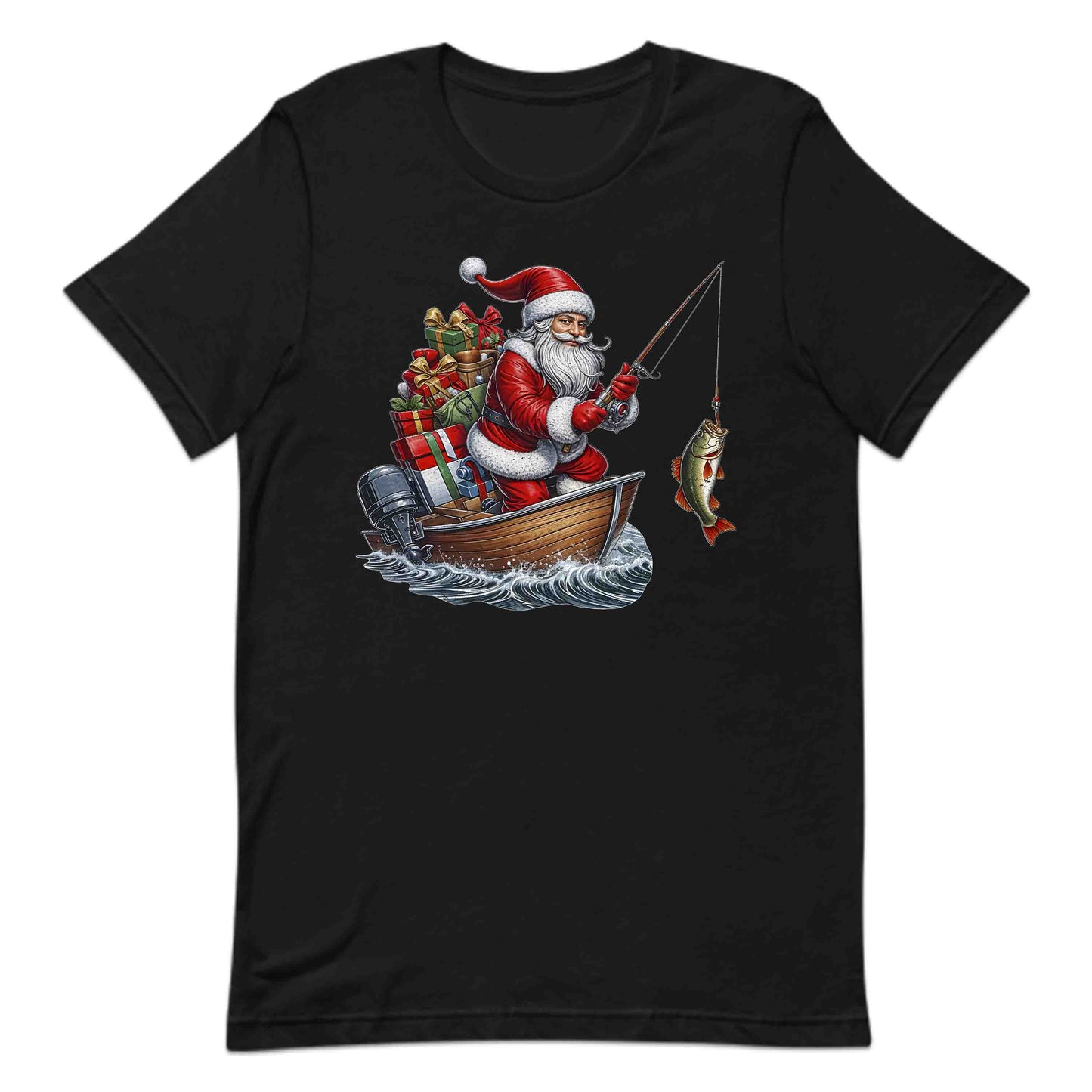 Santa Fishing Christmas Fisher Xmas Fisherman Merry Fishmas | PRODUCT CODE: STNFHGCRNTBC