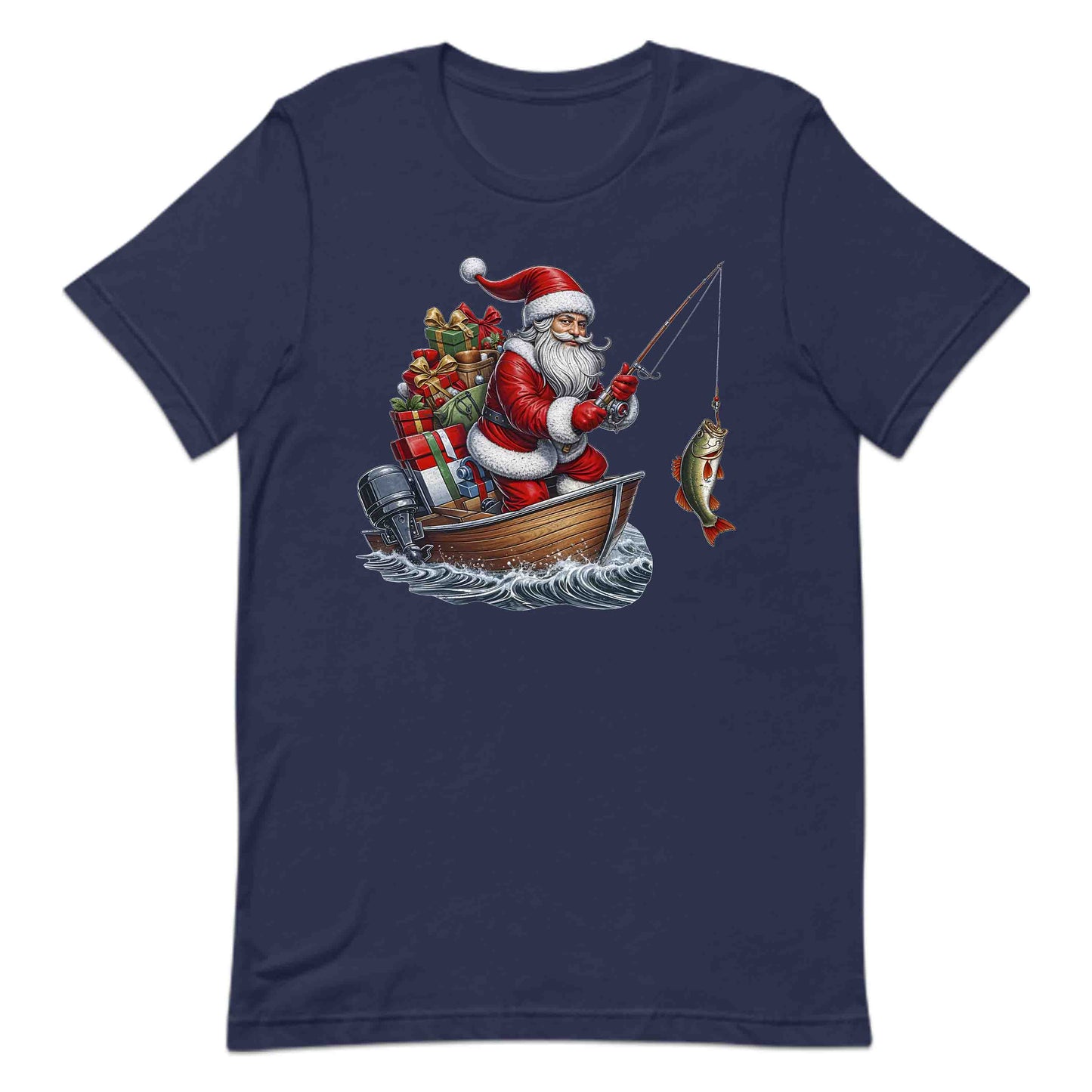 Santa Fishing Christmas Fisher Xmas Fisherman Merry Fishmas | PRODUCT CODE: STNFHGCRNTBC