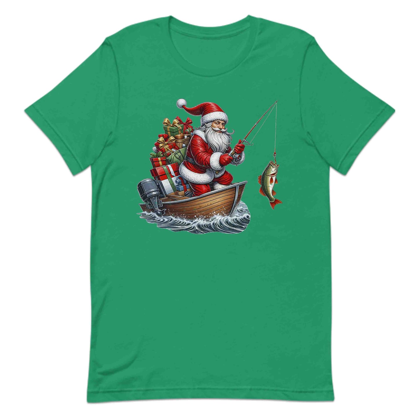 Santa Fishing Christmas Fisher Xmas Fisherman Merry Fishmas | PRODUCT CODE: STNFHGCRNTBC