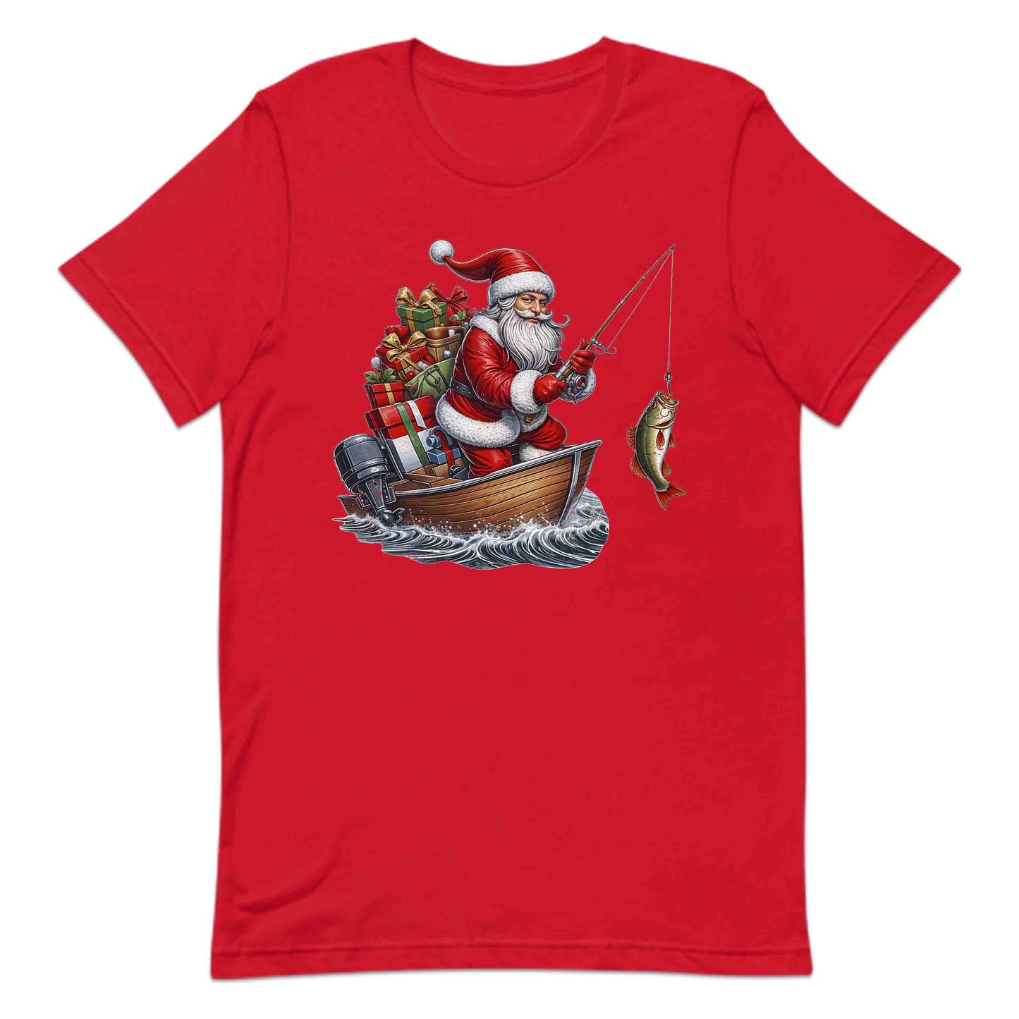 Santa Fishing Christmas Fisher Xmas Fisherman Merry Fishmas | PRODUCT CODE: STNFHGCRNTBC
